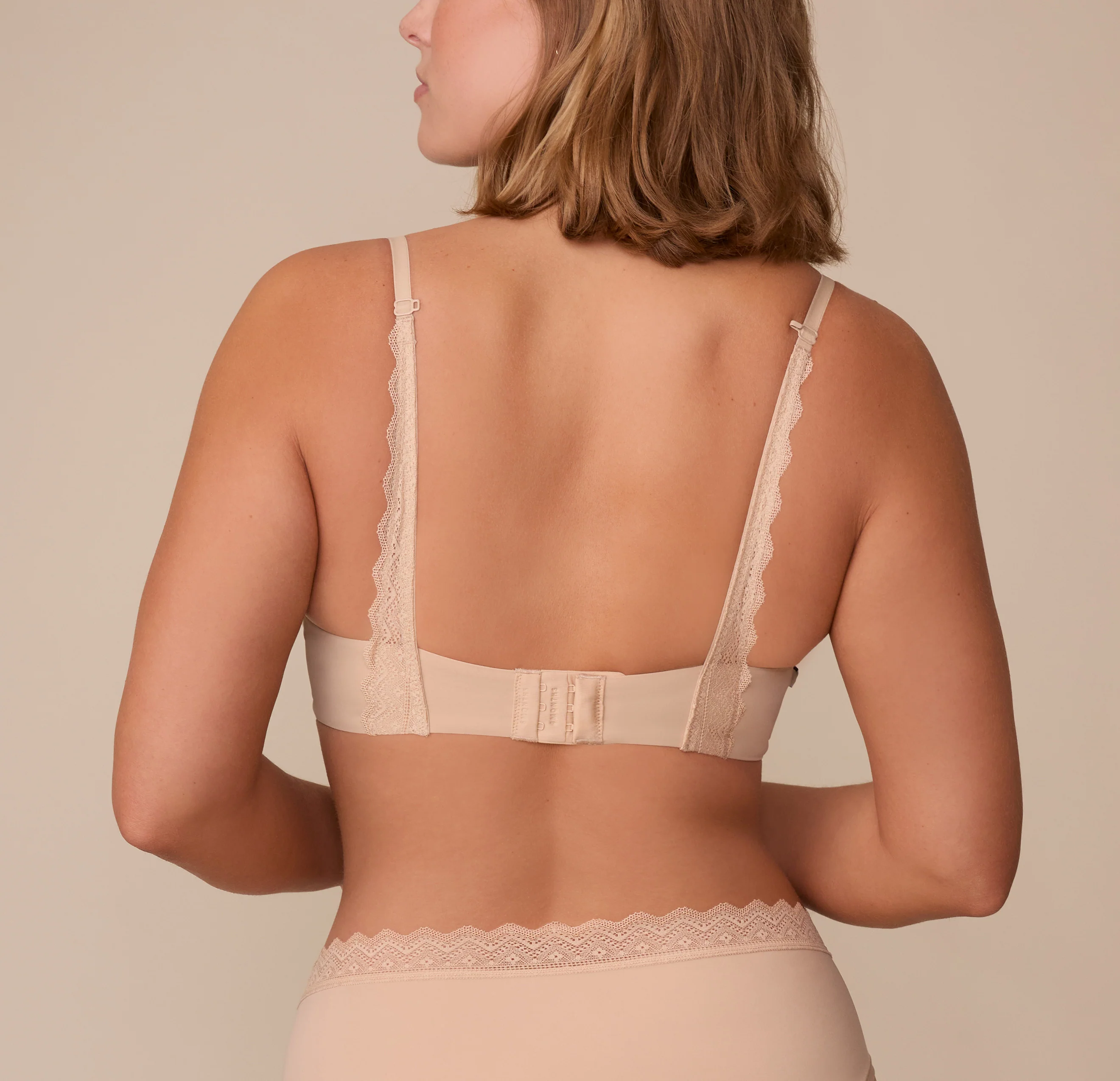 Base Lace T-Shirt Bra - Beige - Image 3