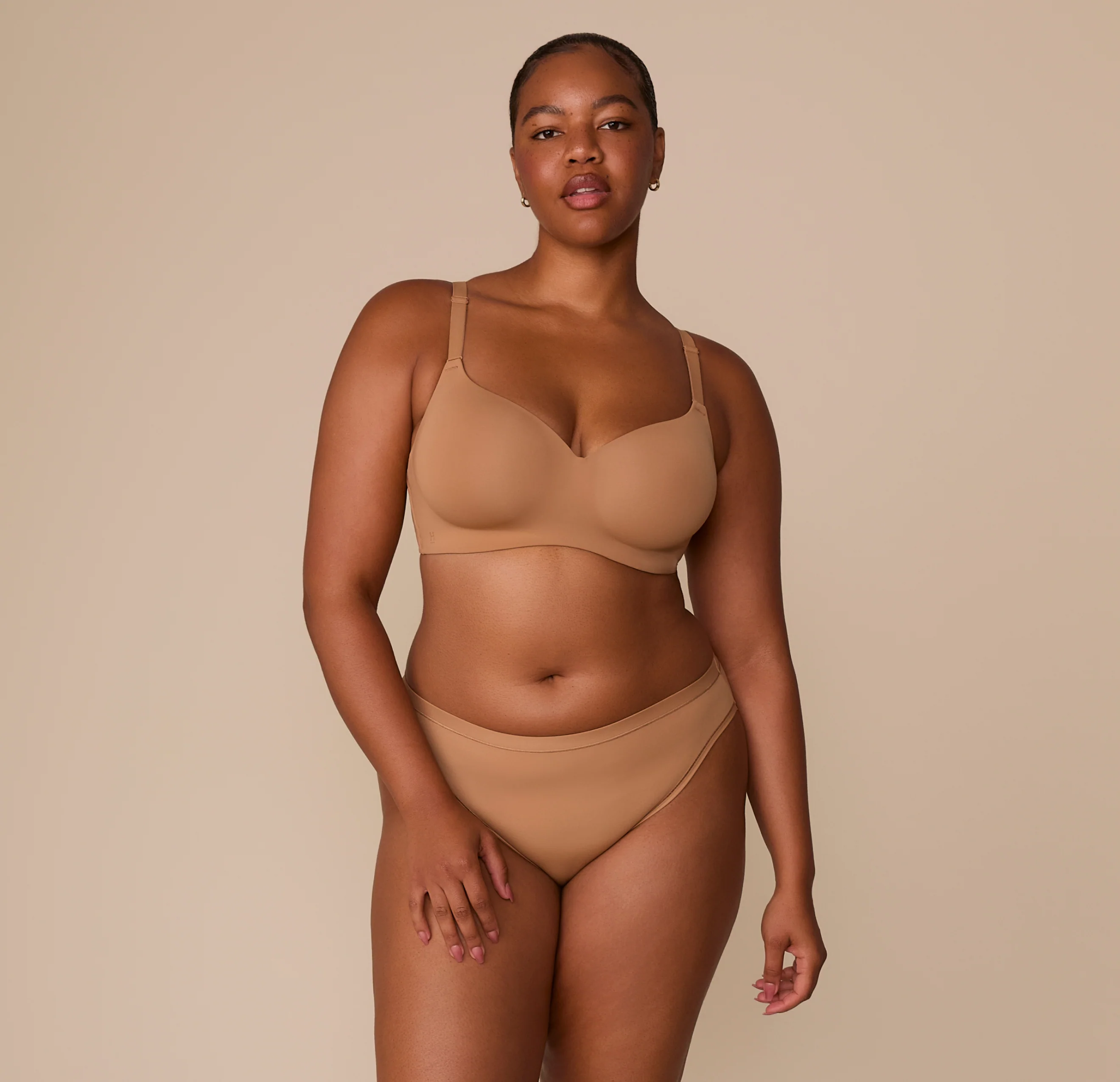 Base Wirefree T-Shirt Bra - Tan - Image 4