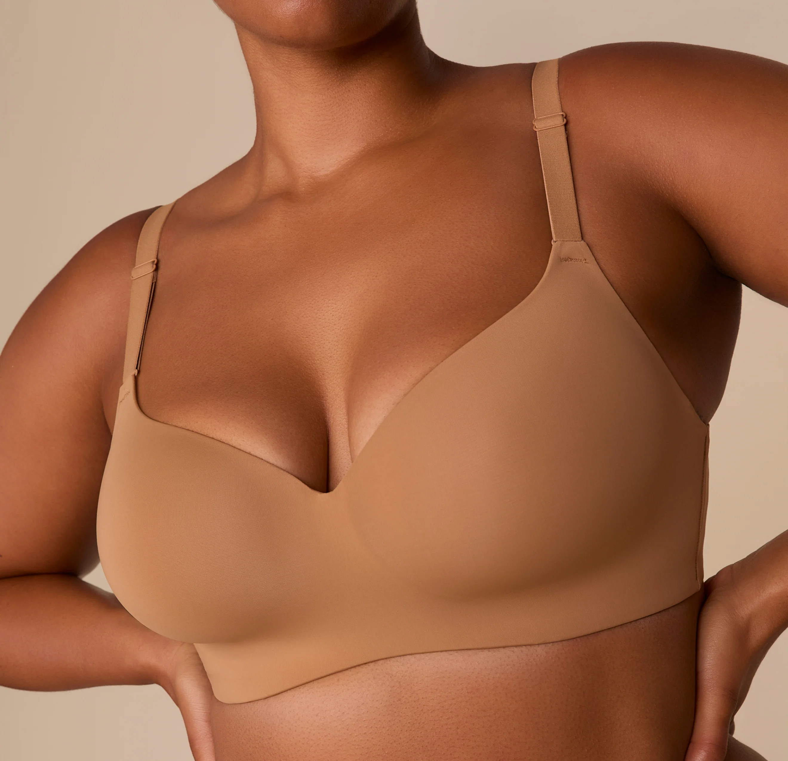 Base Wirefree T-Shirt Bra - Tan - Image 5