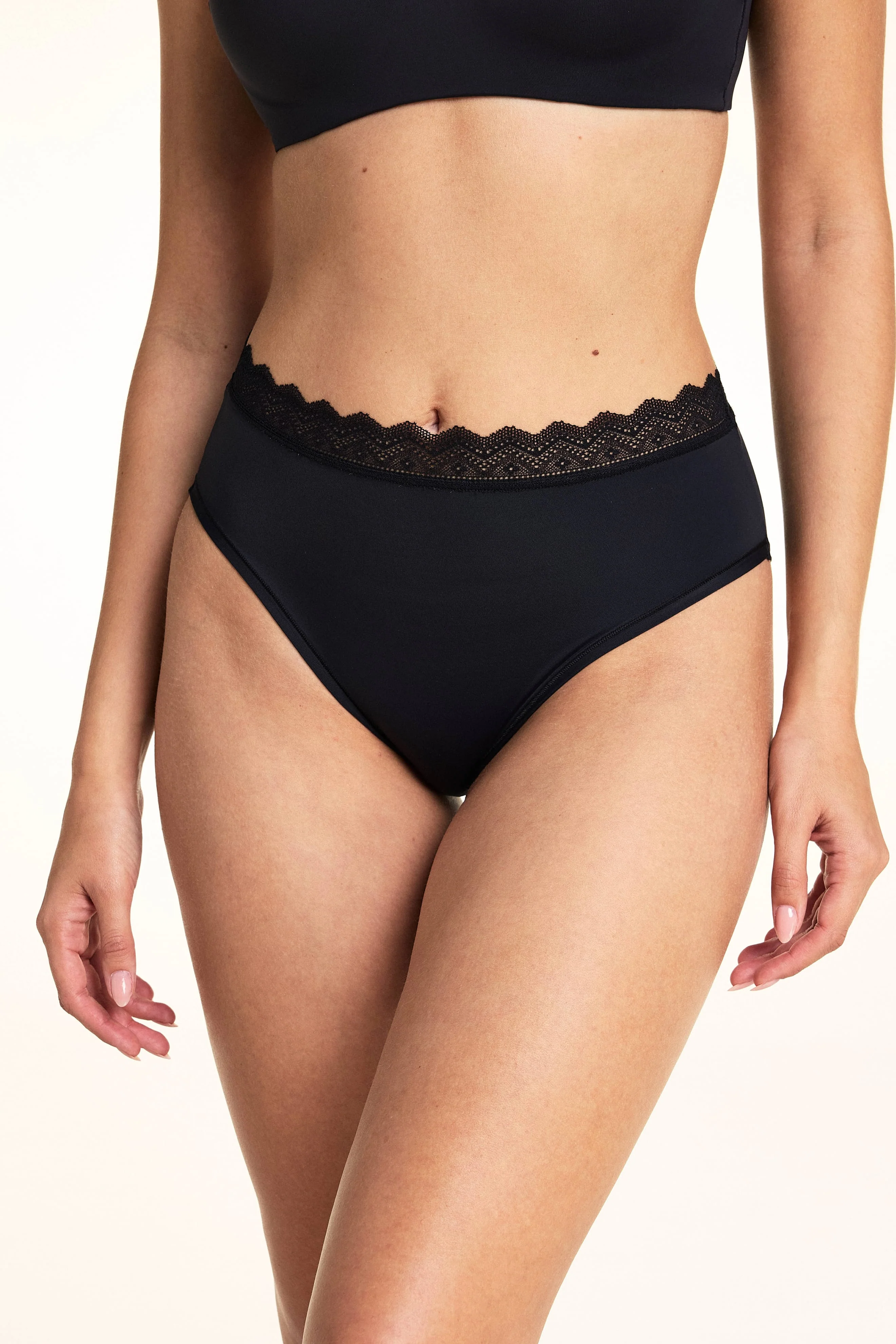 Bliss Lace Highwaist Brief - Black - Image 3