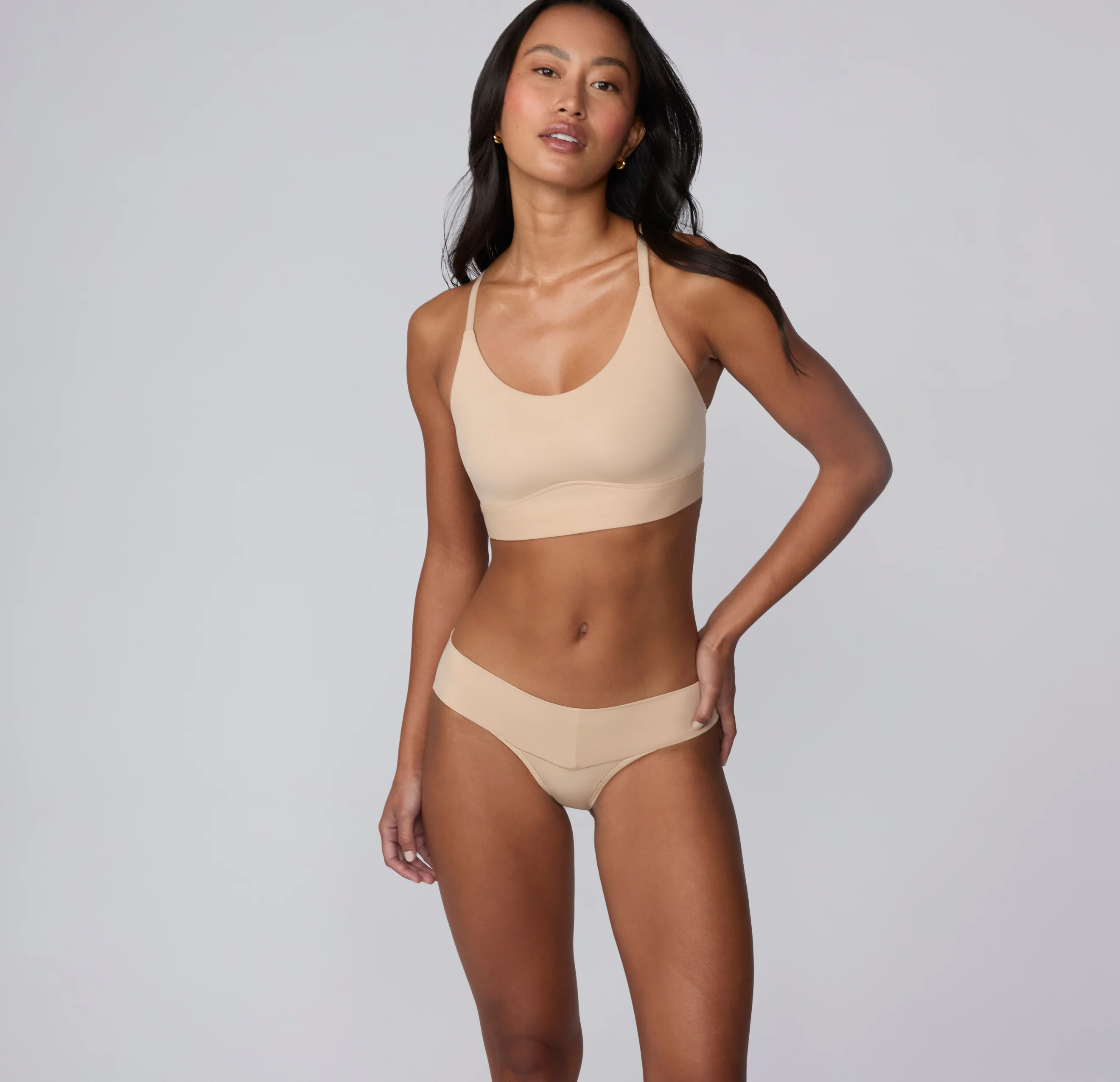 Bliss Low Rise Bikini - Beige - Image 3