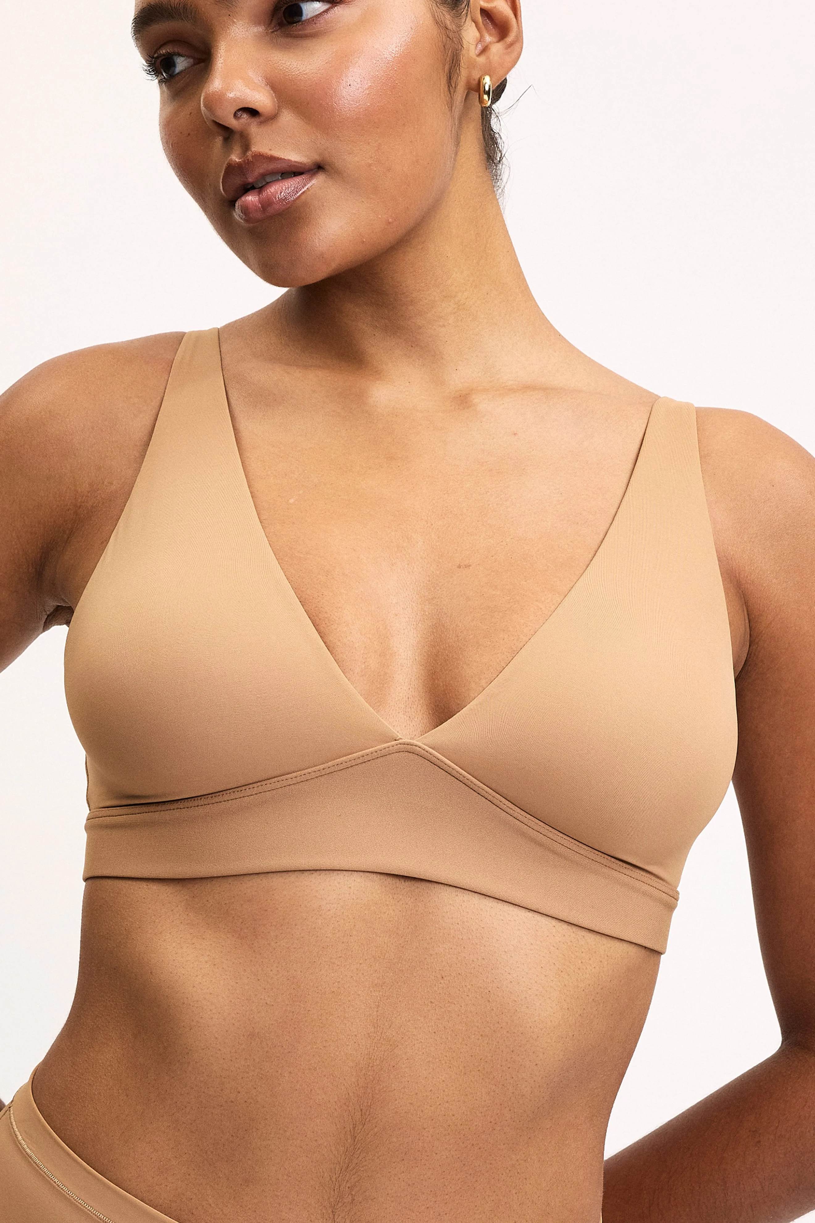 Bliss Plunge Adjustable Bralette - Tan - Image 5