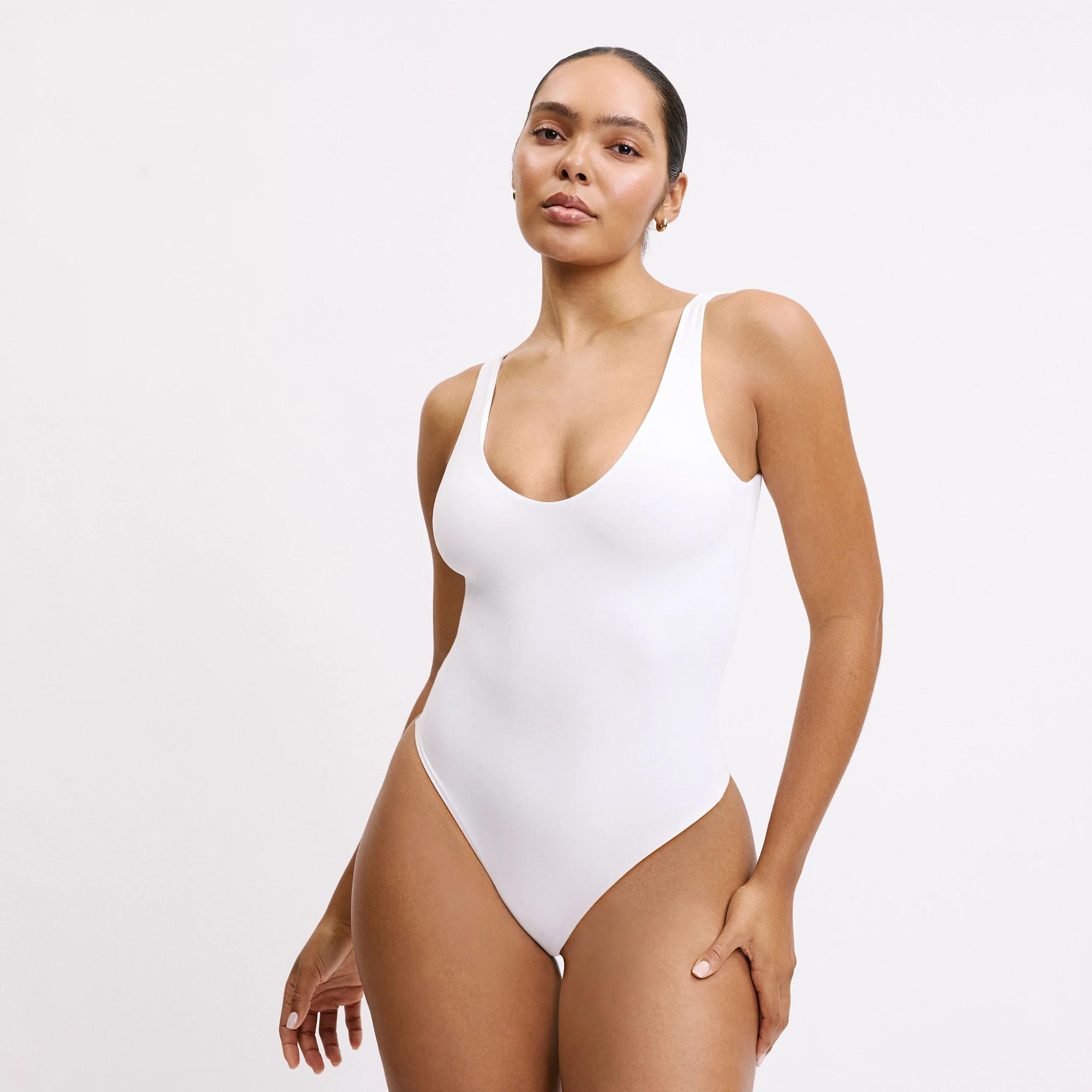 Bliss Plunge Bodysuit - White - Image 7