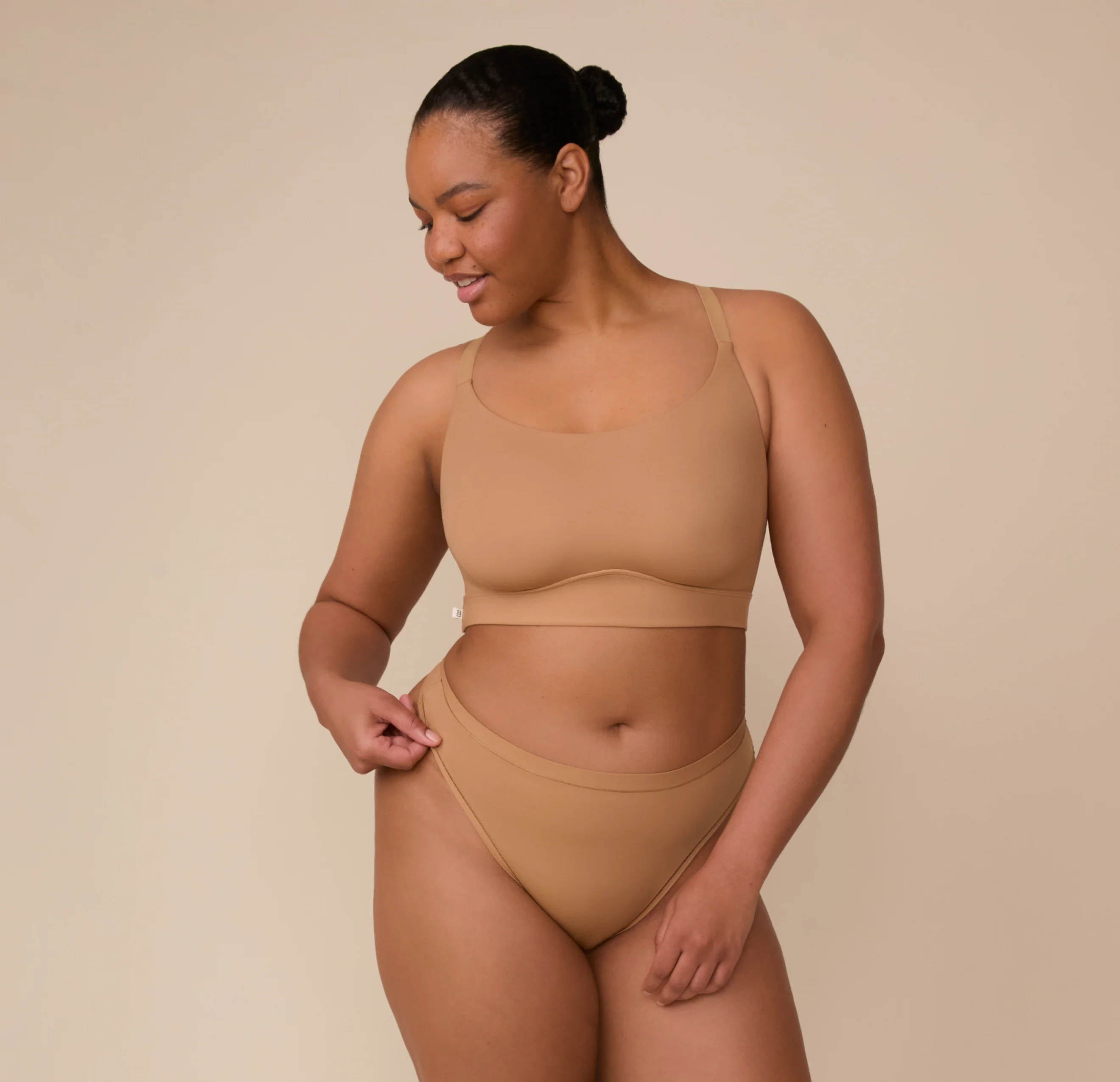 Bliss Racerback Bralette - Tan - Image 5