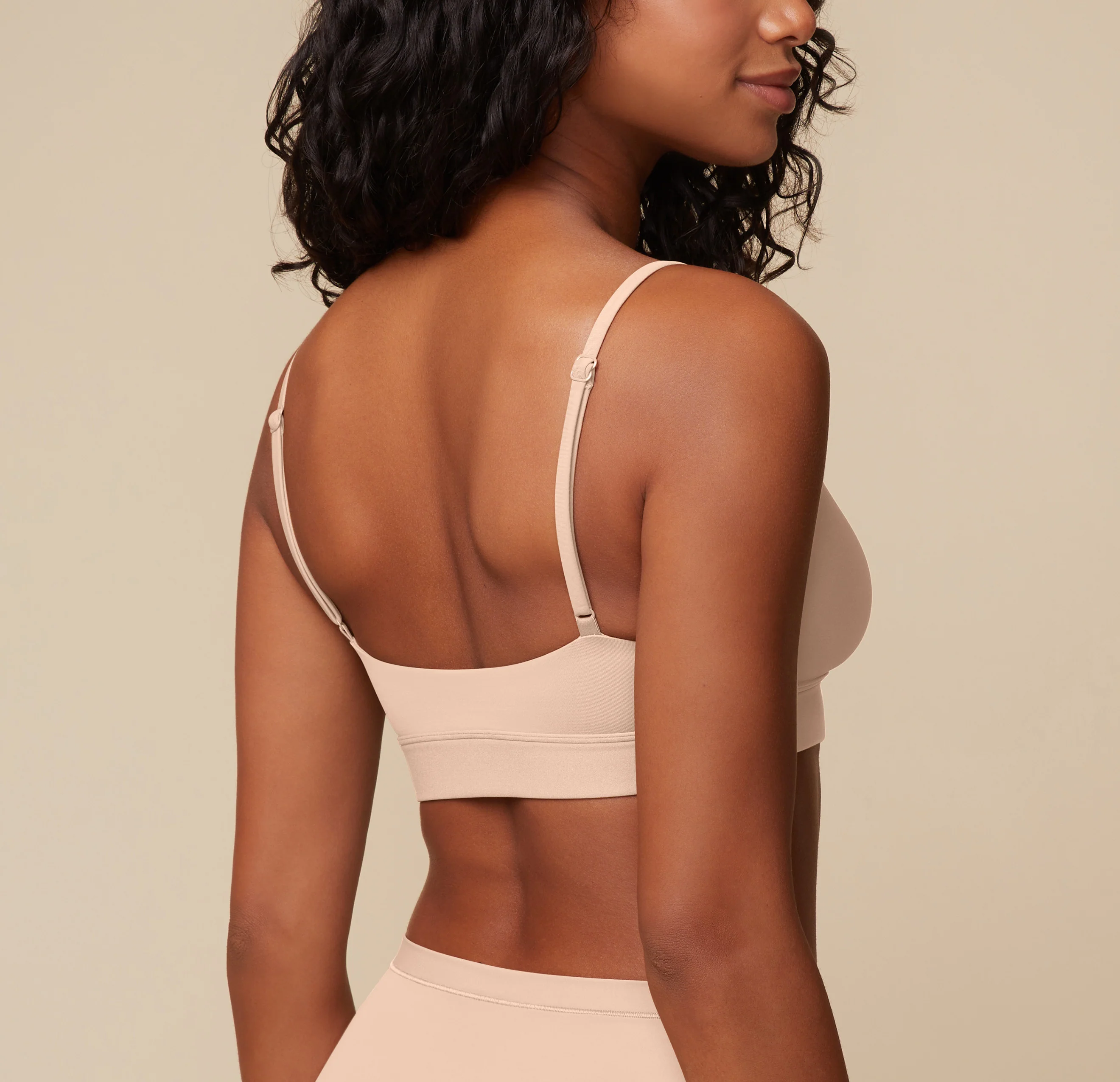 Bliss Scoop Adjustable Bralette - Beige - Image 4