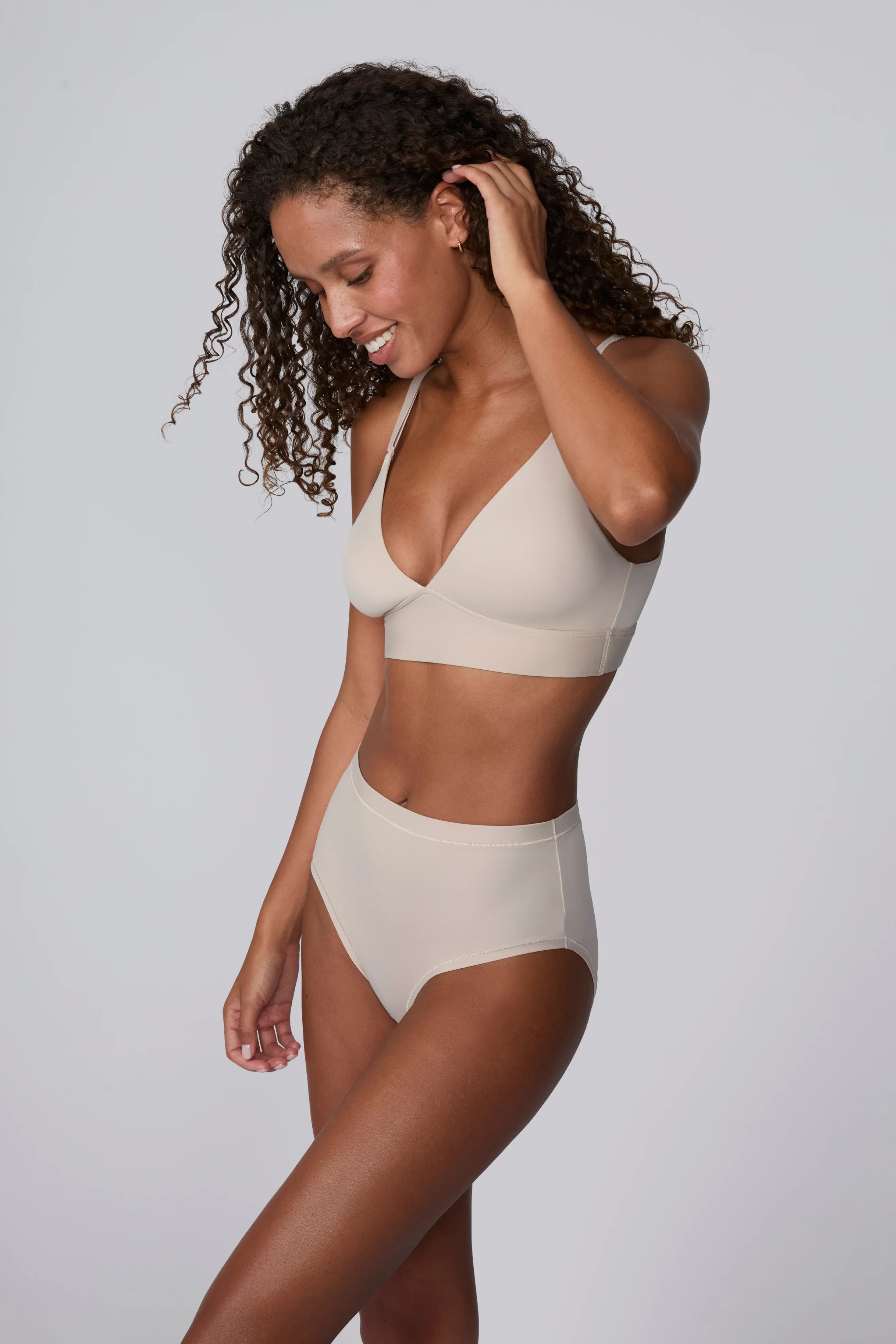 Bliss Triangle Bralette - Pebble - Image 6