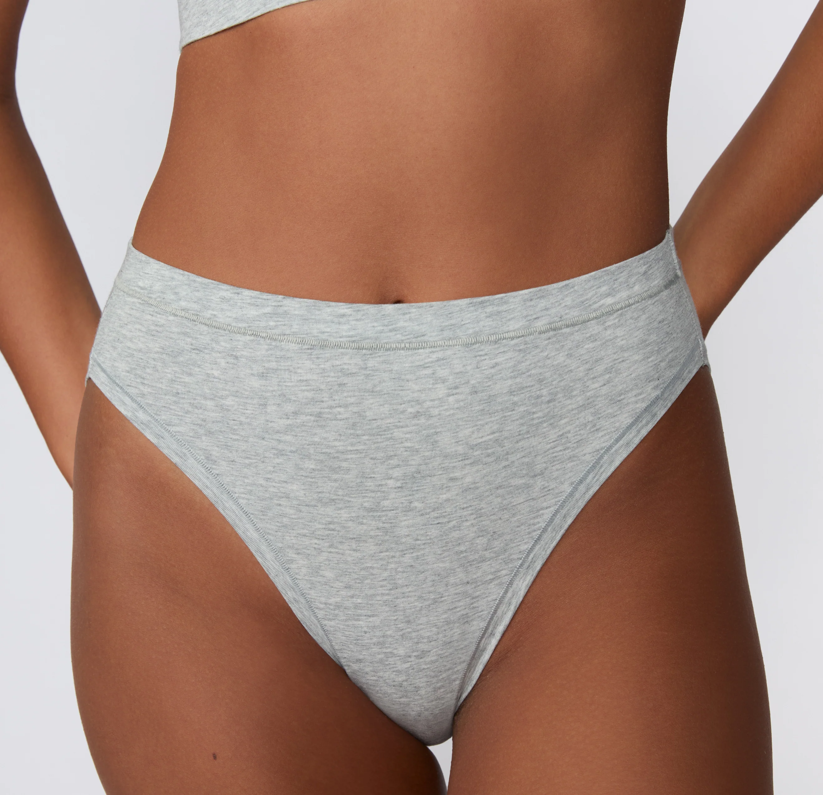 Cloud Cotton French Cut Brief - Heather Grey