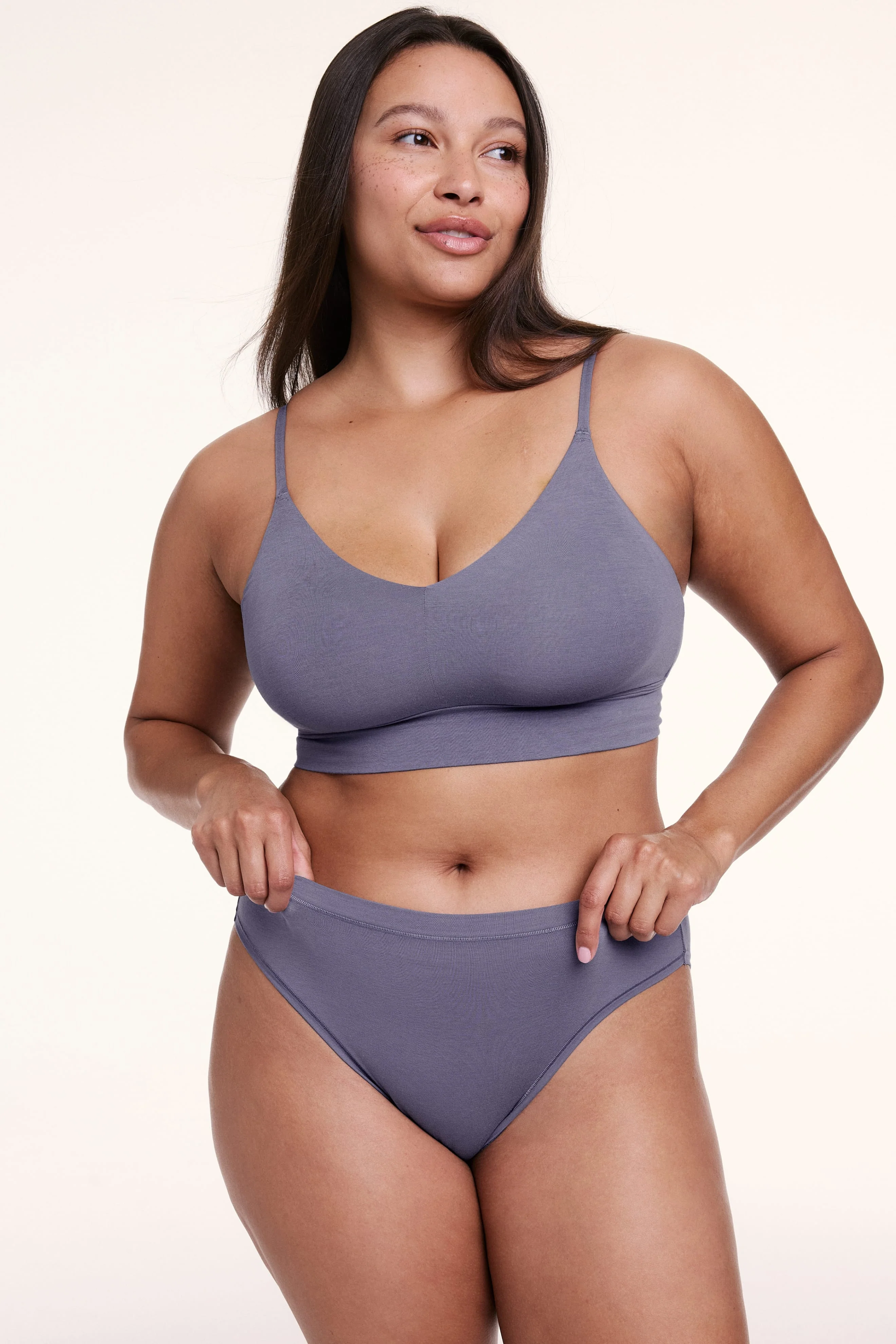Cloud Cotton French Cut Brief - Slate - Image 3