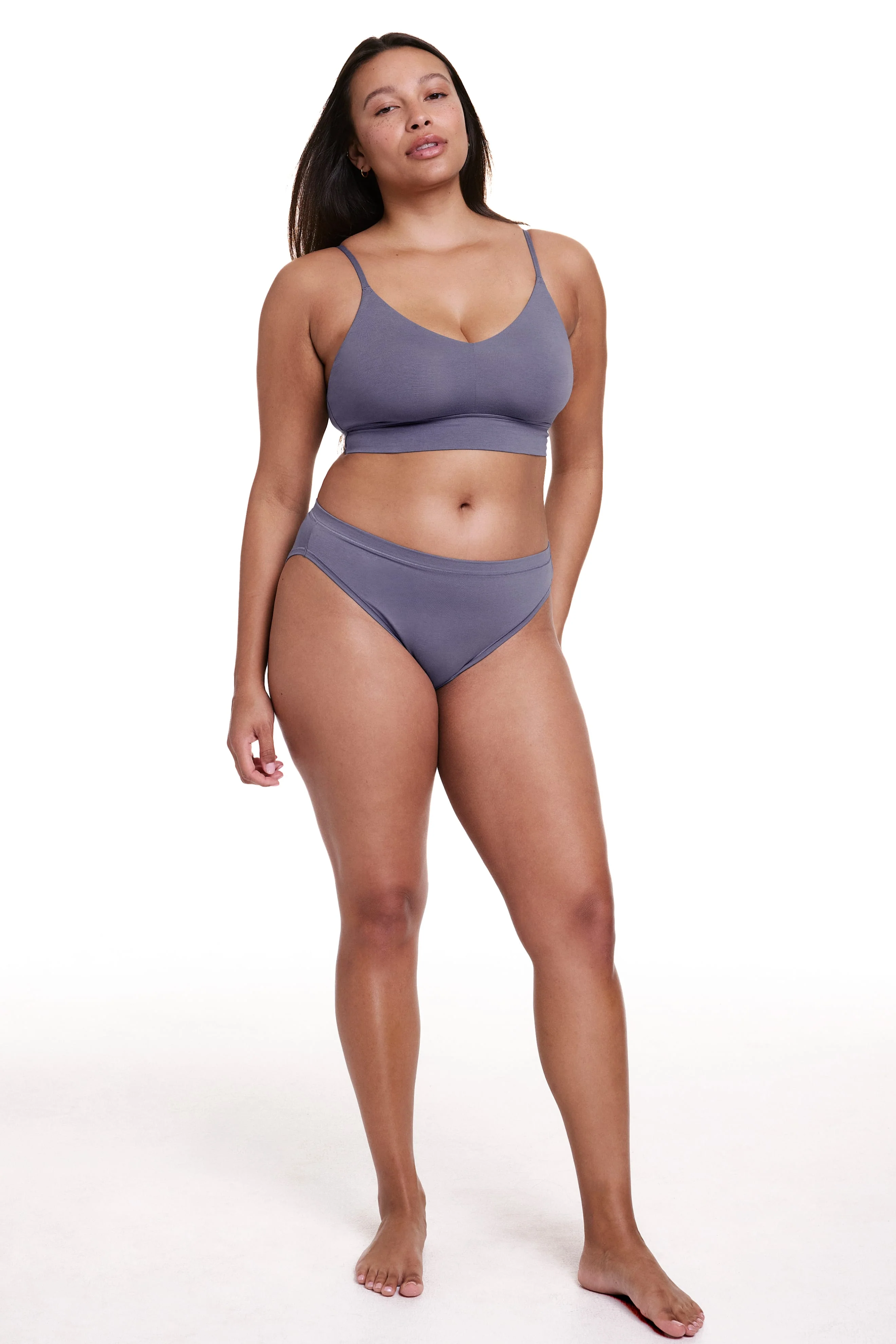 Cloud Cotton French Cut Brief - Slate - Image 4