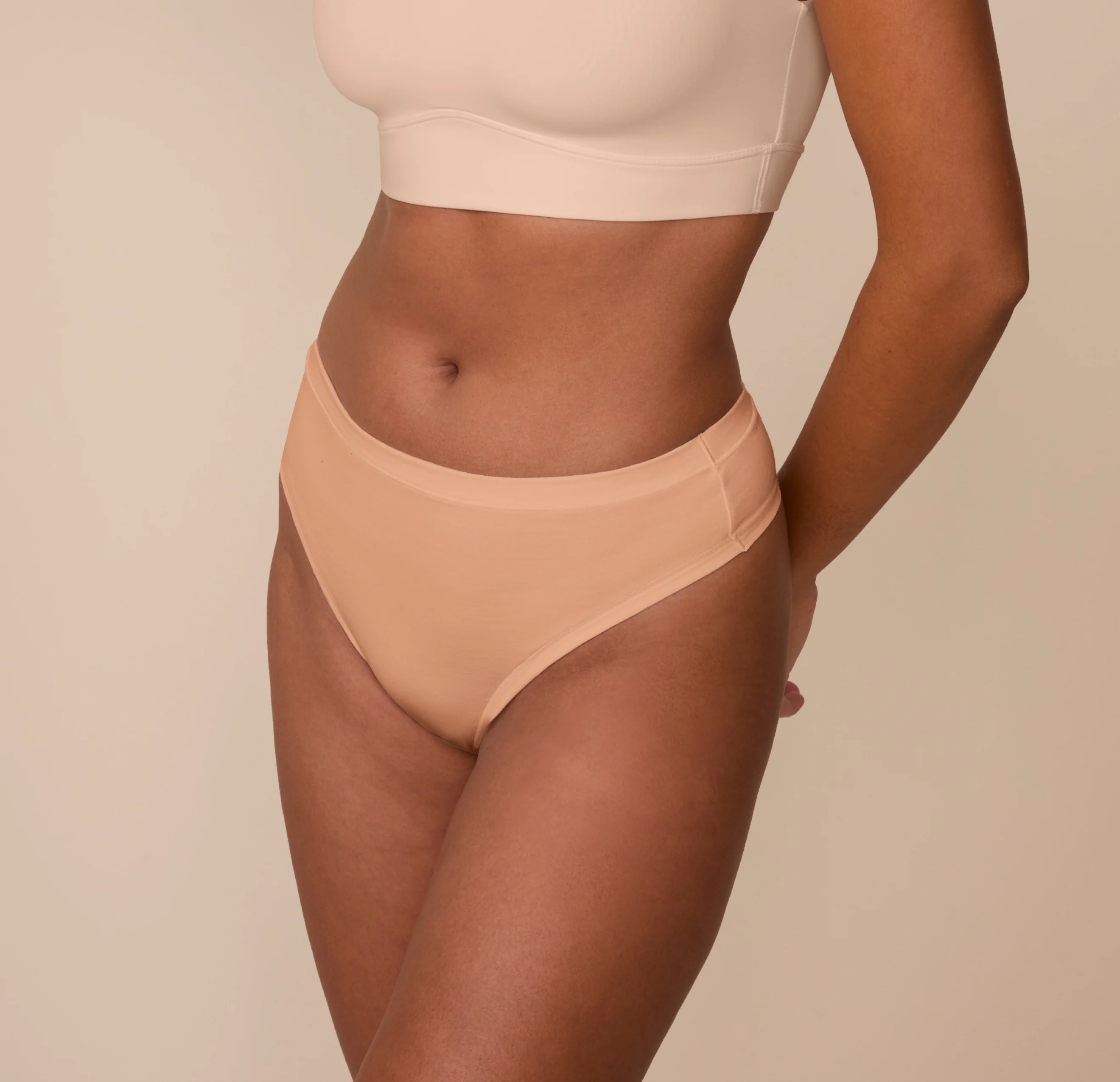Cloud Cotton Highwaist Thong - Dune - Image 3