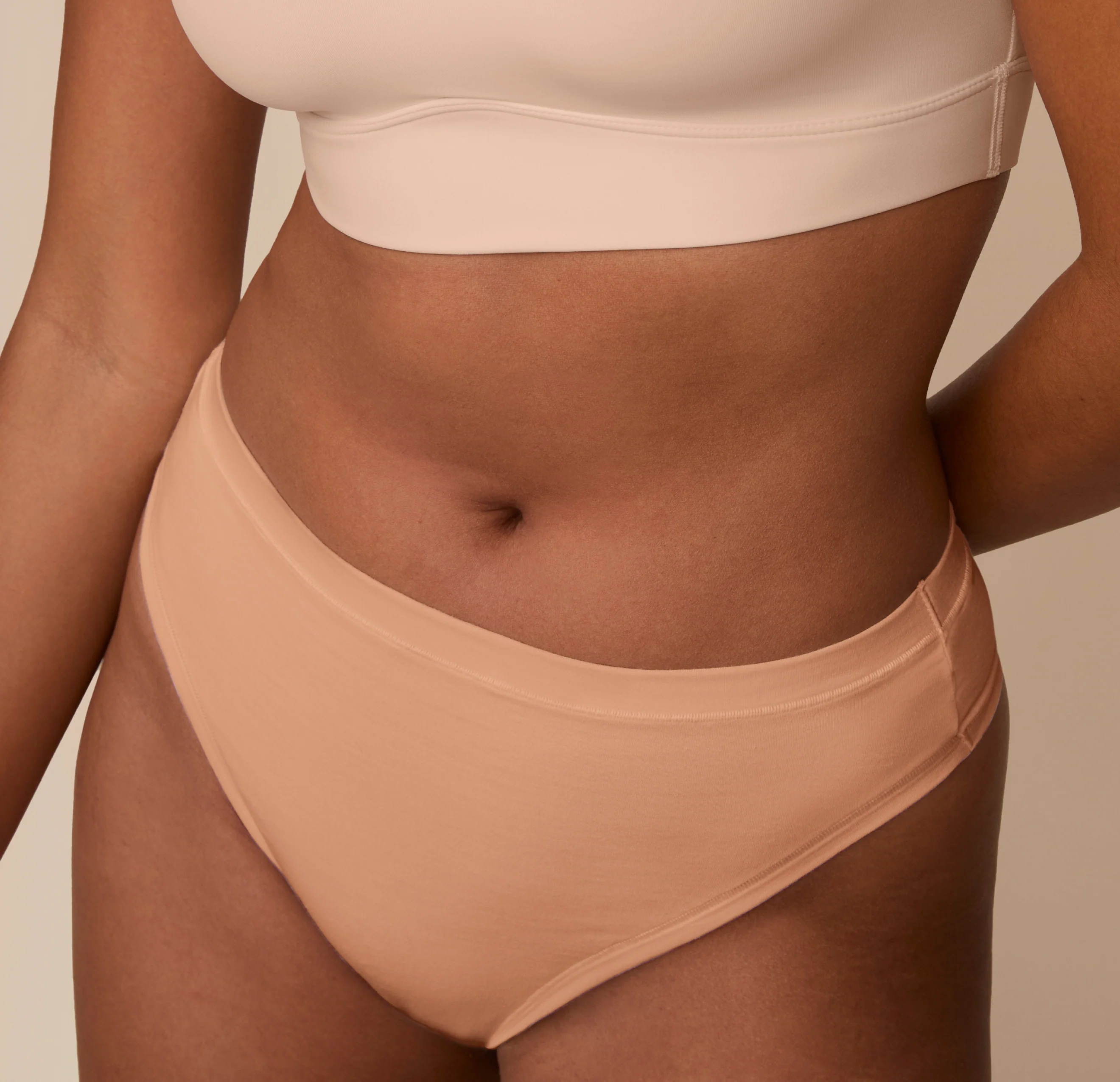 Cloud Cotton Highwaist Thong - Dune - Image 5