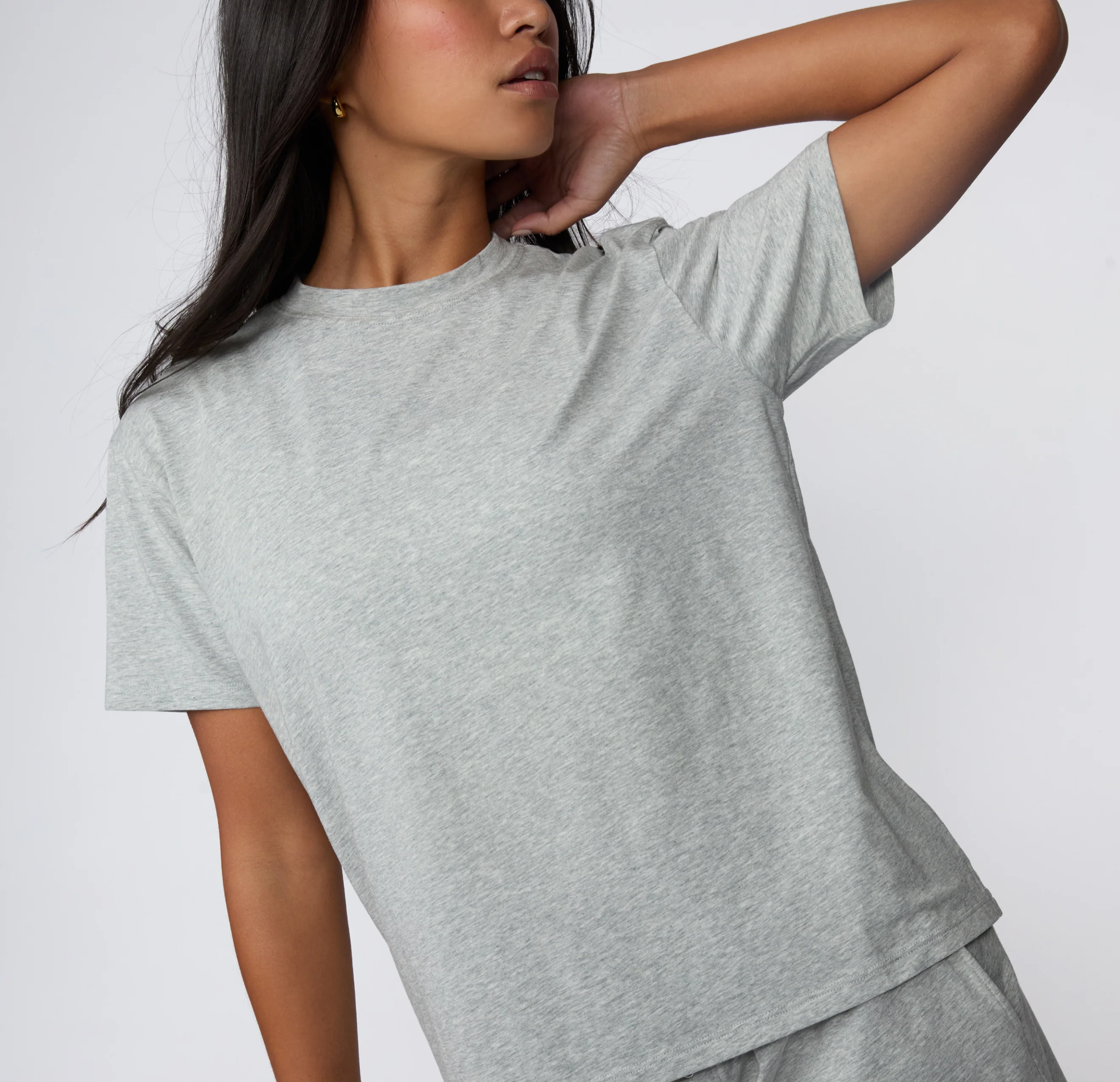 Cloud Cotton Pajama Shirt - Heather Grey - Image 5