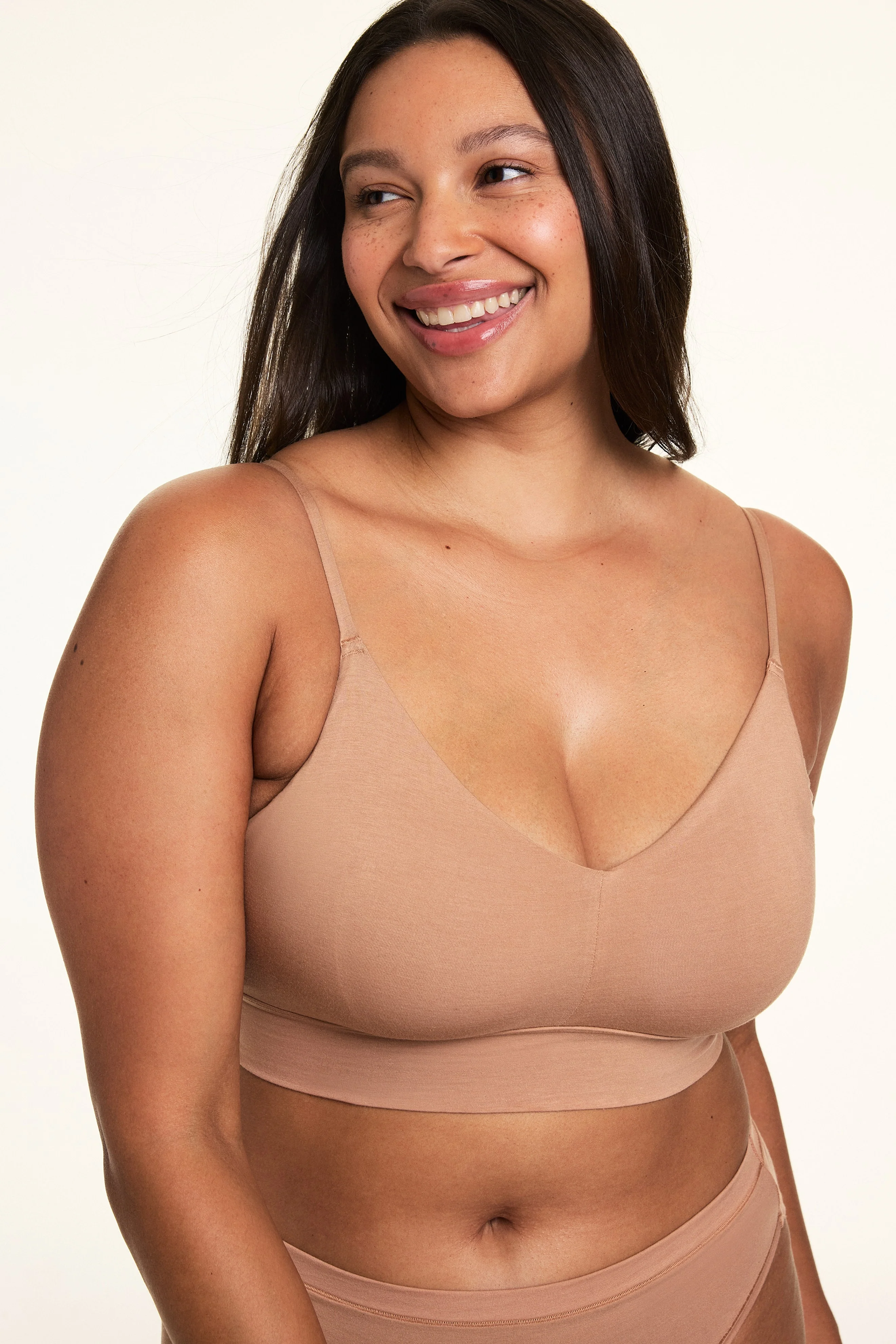 Cloud Cotton Triangle Bralette - Dune - Image 4