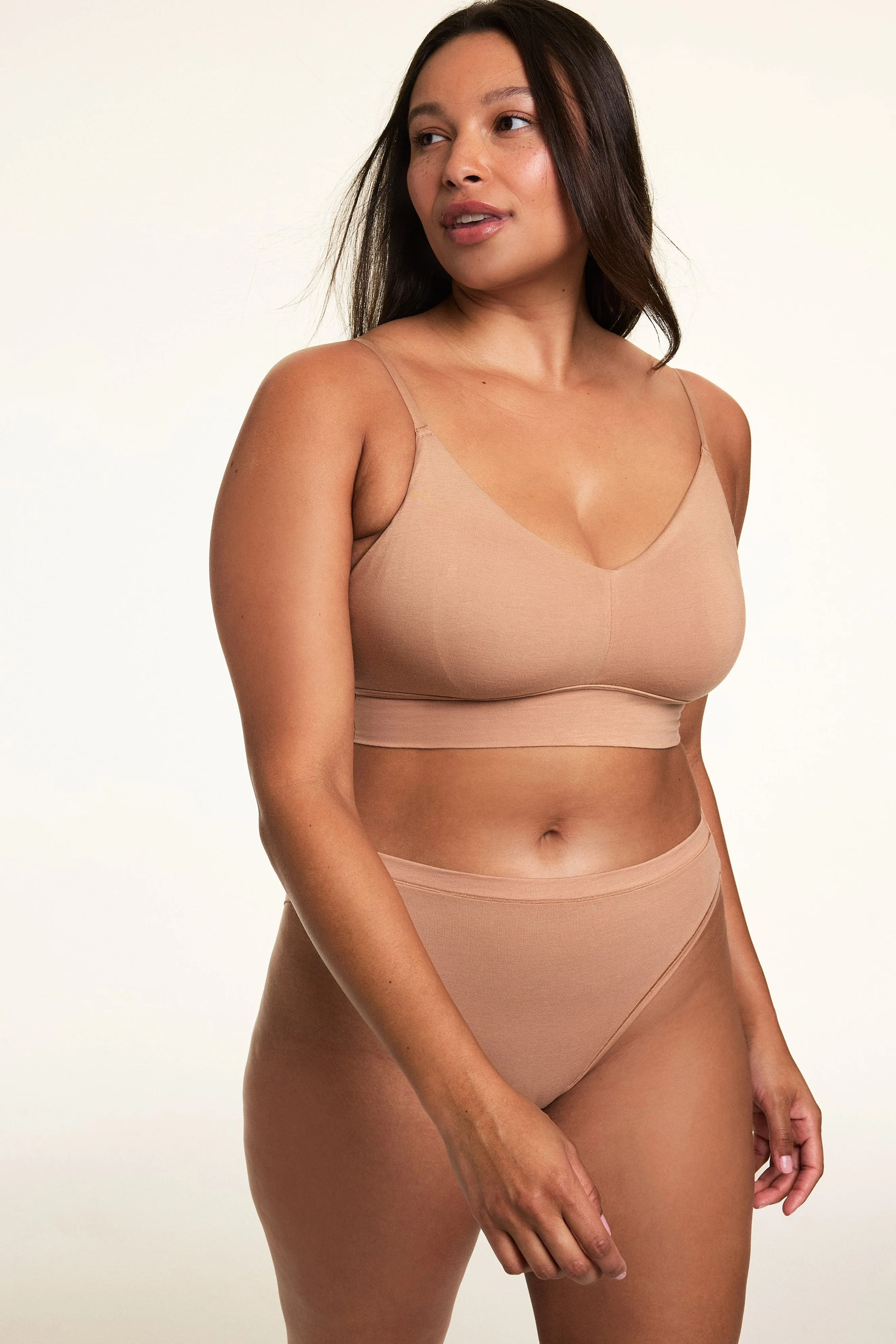 Cloud Cotton Triangle Bralette - Dune - Image 7