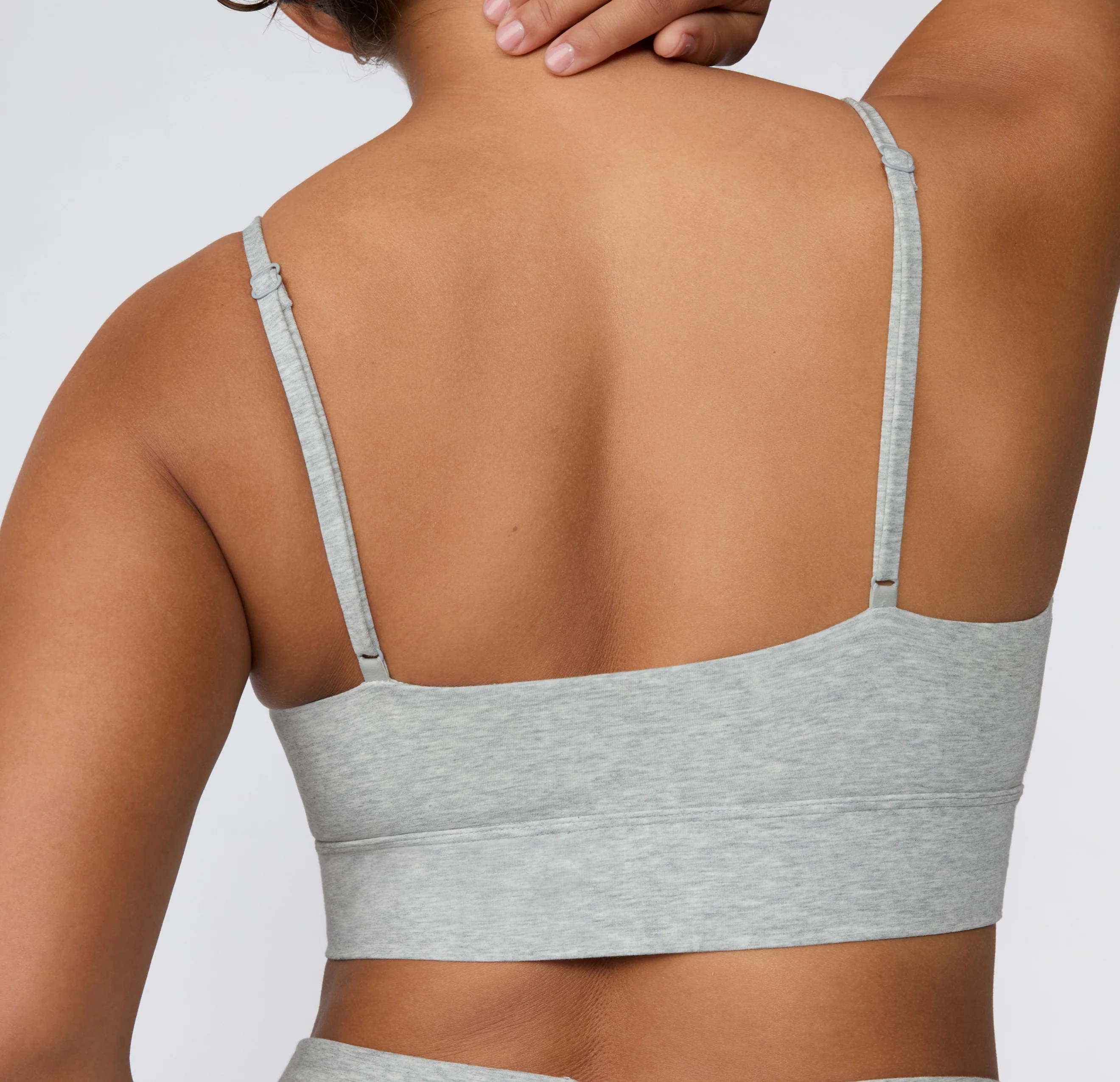 Cloud Cotton Triangle Bralette - Heather Grey - Image 9