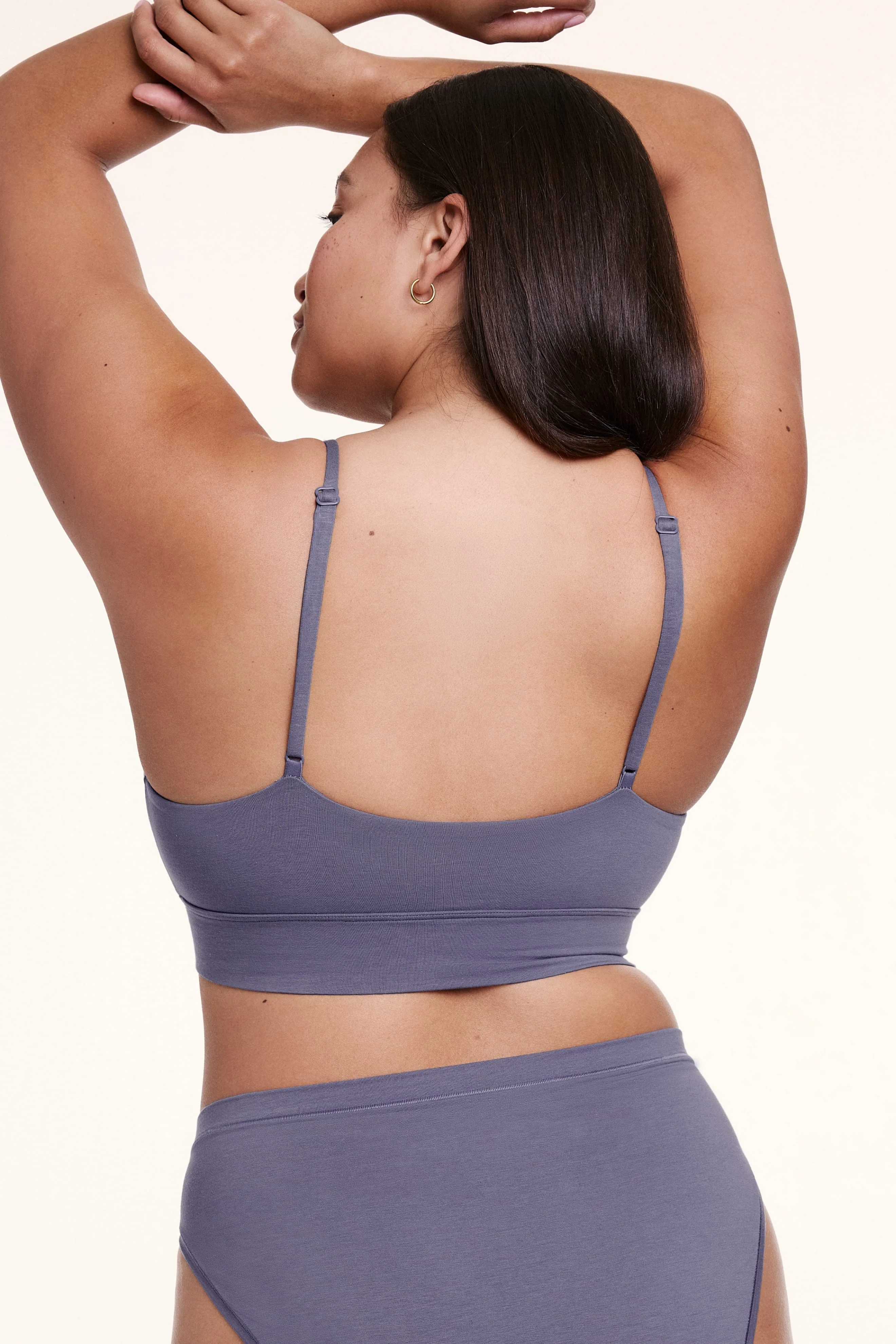 Cloud Cotton Triangle Bralette - Slate - Image 4