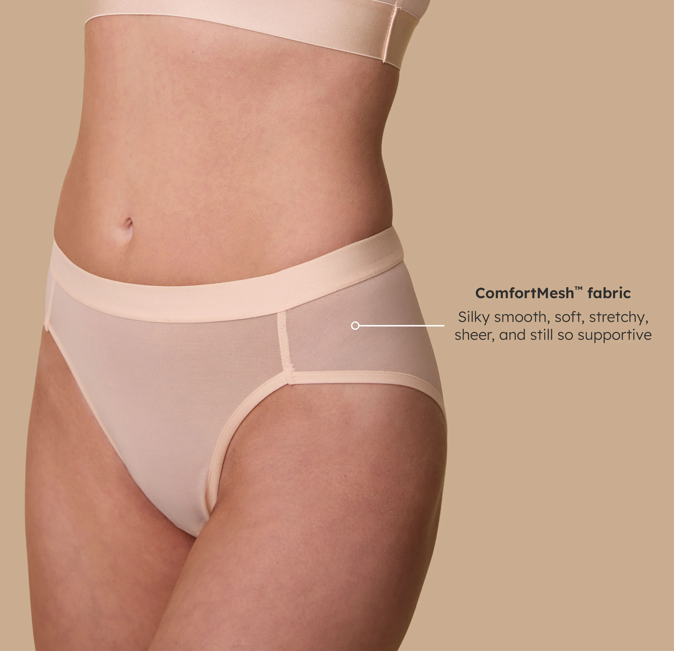 ComfortMesh™ Highwaist Brief - Pearl - Image 5