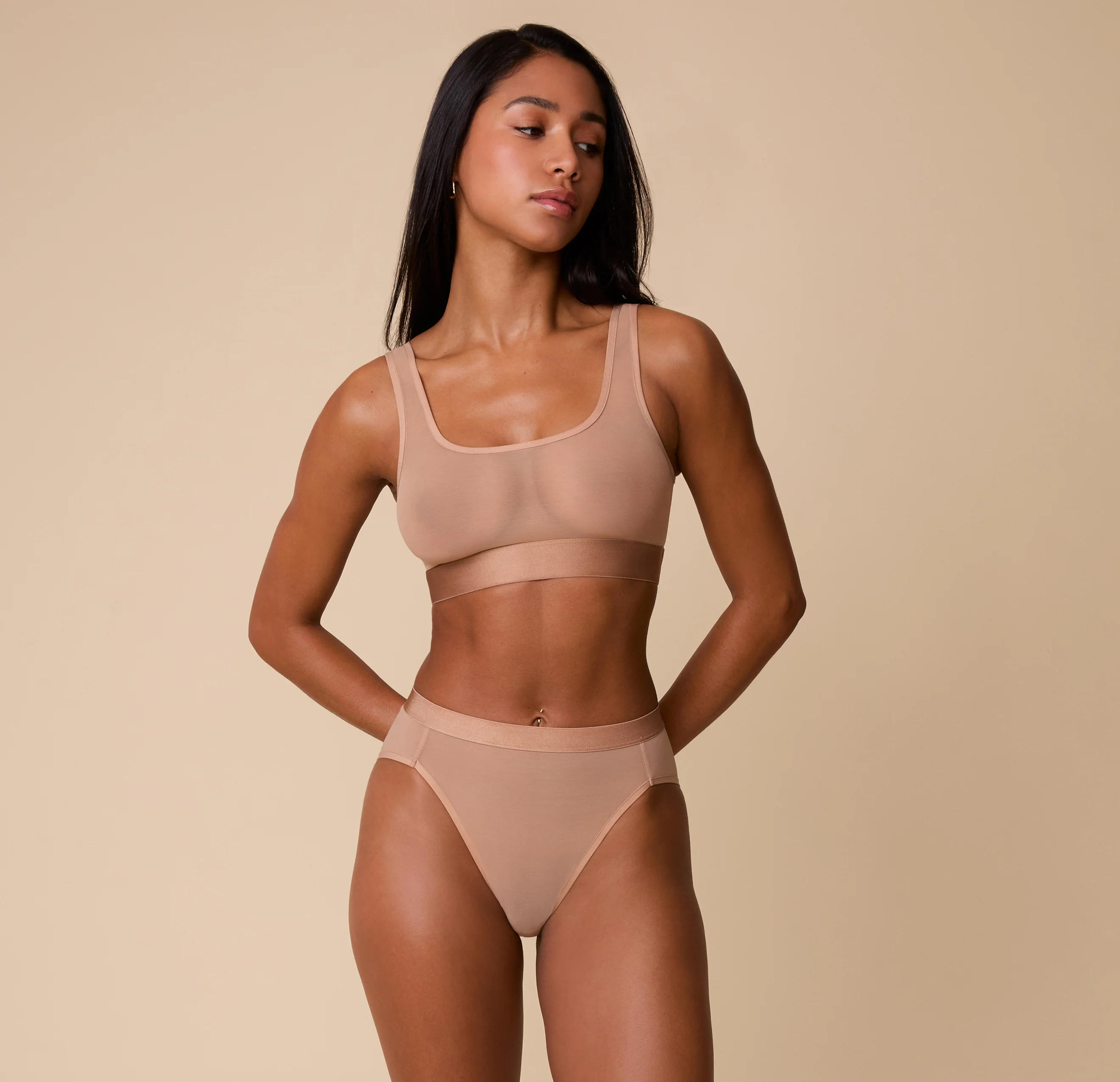 ComfortMesh™ Highwaist Brief - Taupe - Image 6