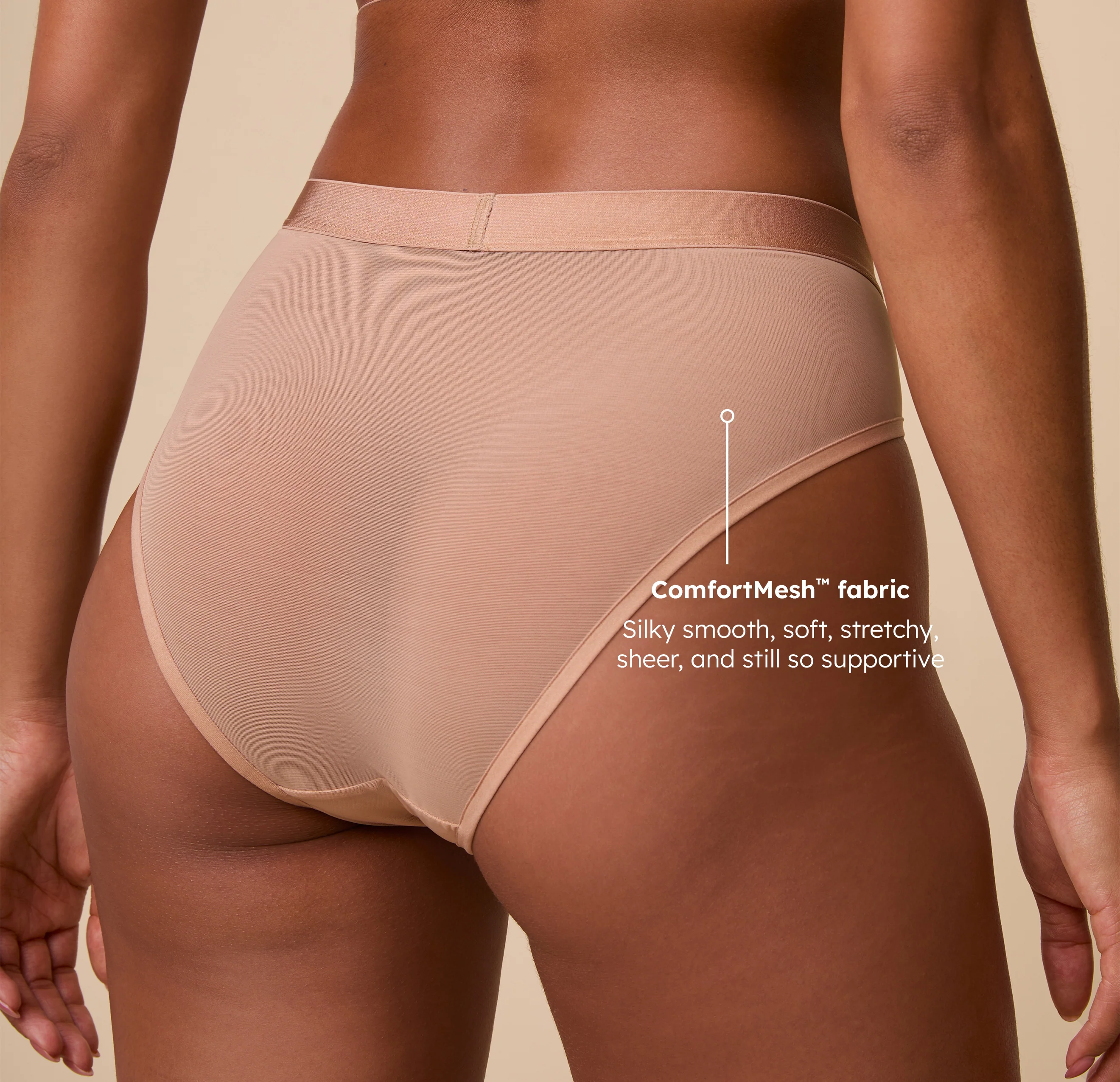 ComfortMesh™ Highwaist Brief - Taupe - Image 7