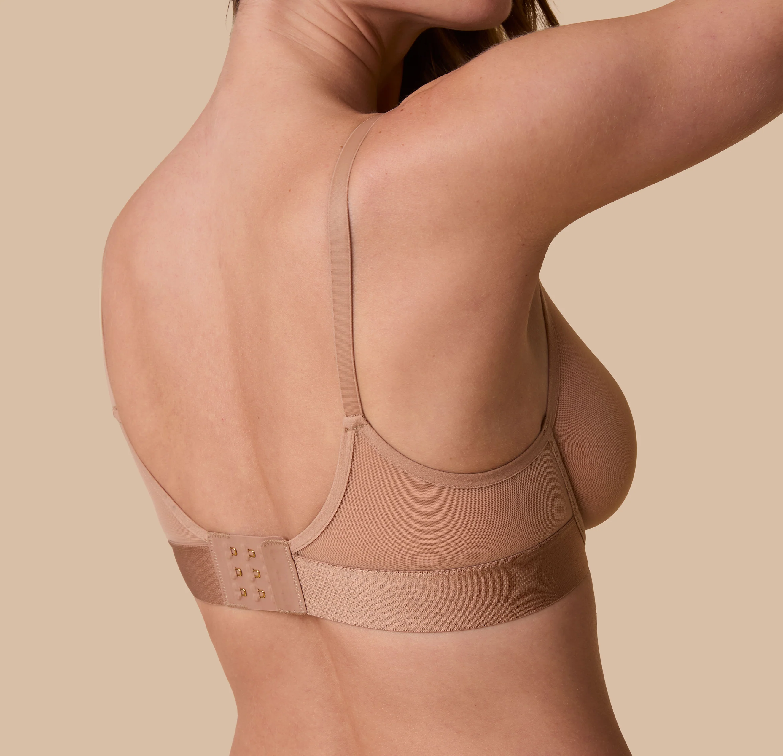 ComfortMesh™ Plunge Bra - Taupe - Image 3