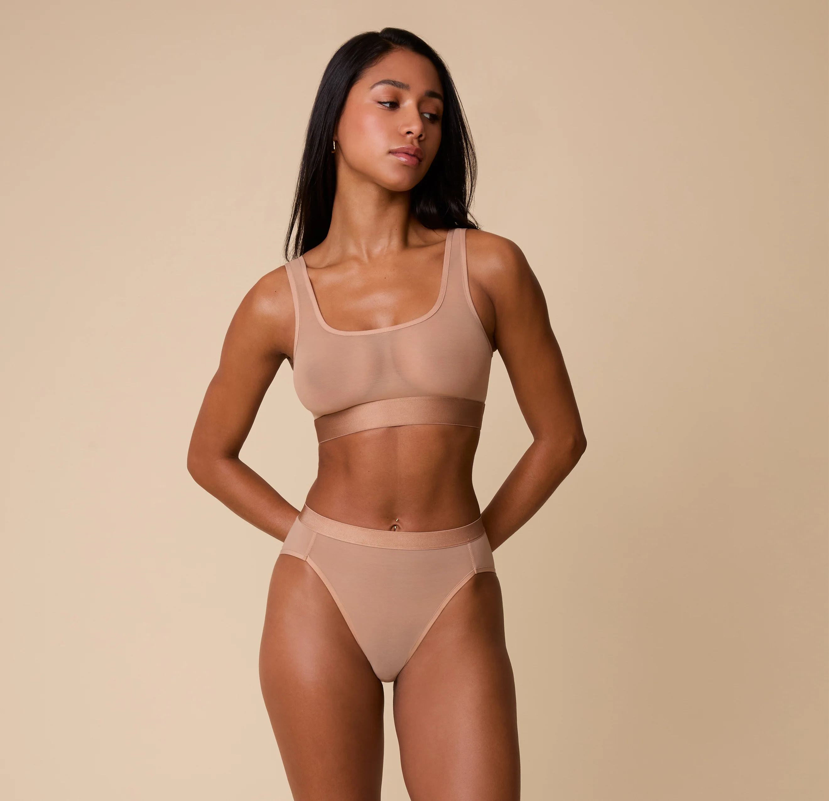 ComfortMesh™ Scoop Bralette - Taupe - Image 4