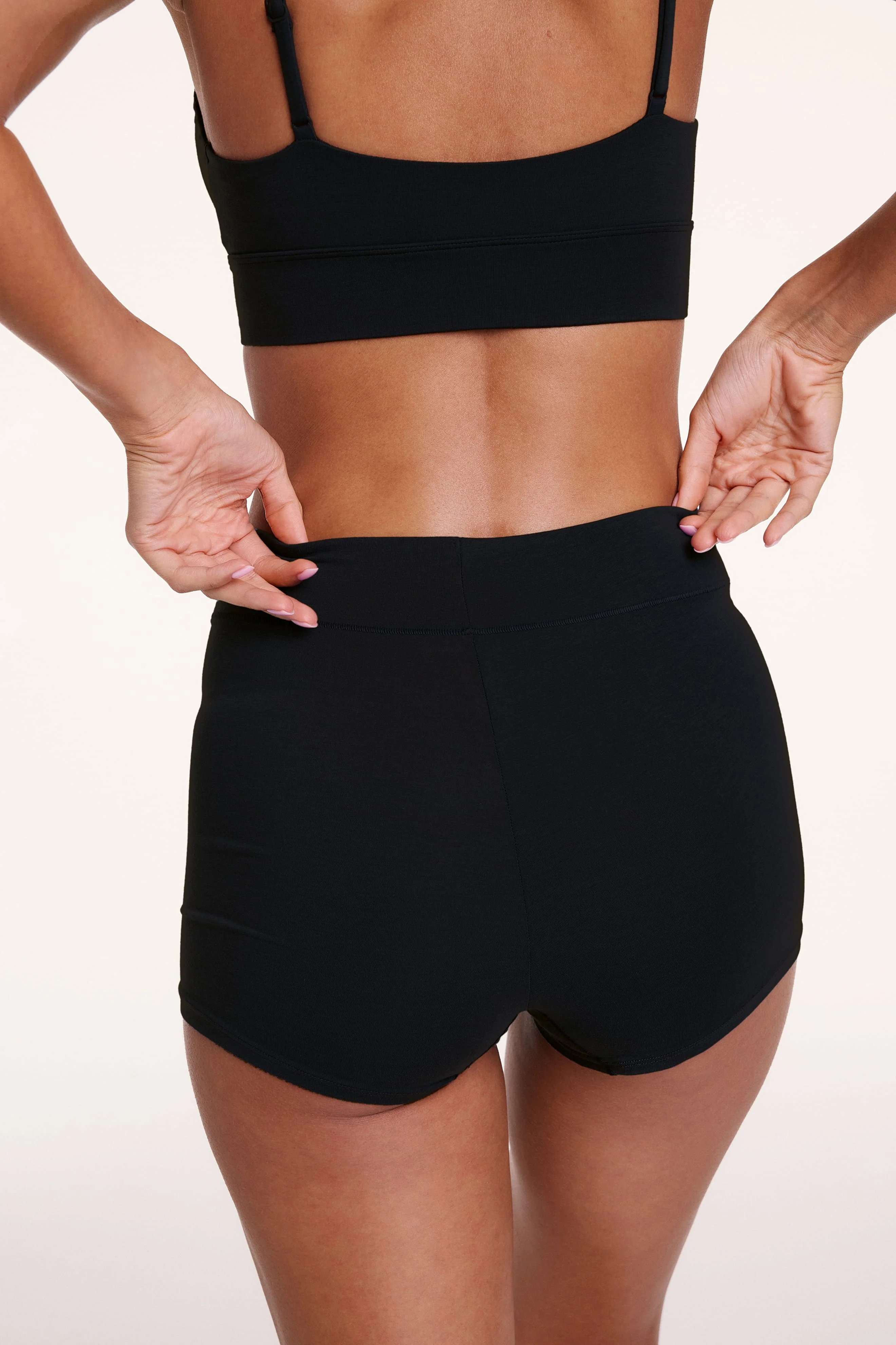 Cloud Cotton Highwaist Boyshort - Black - Image 3