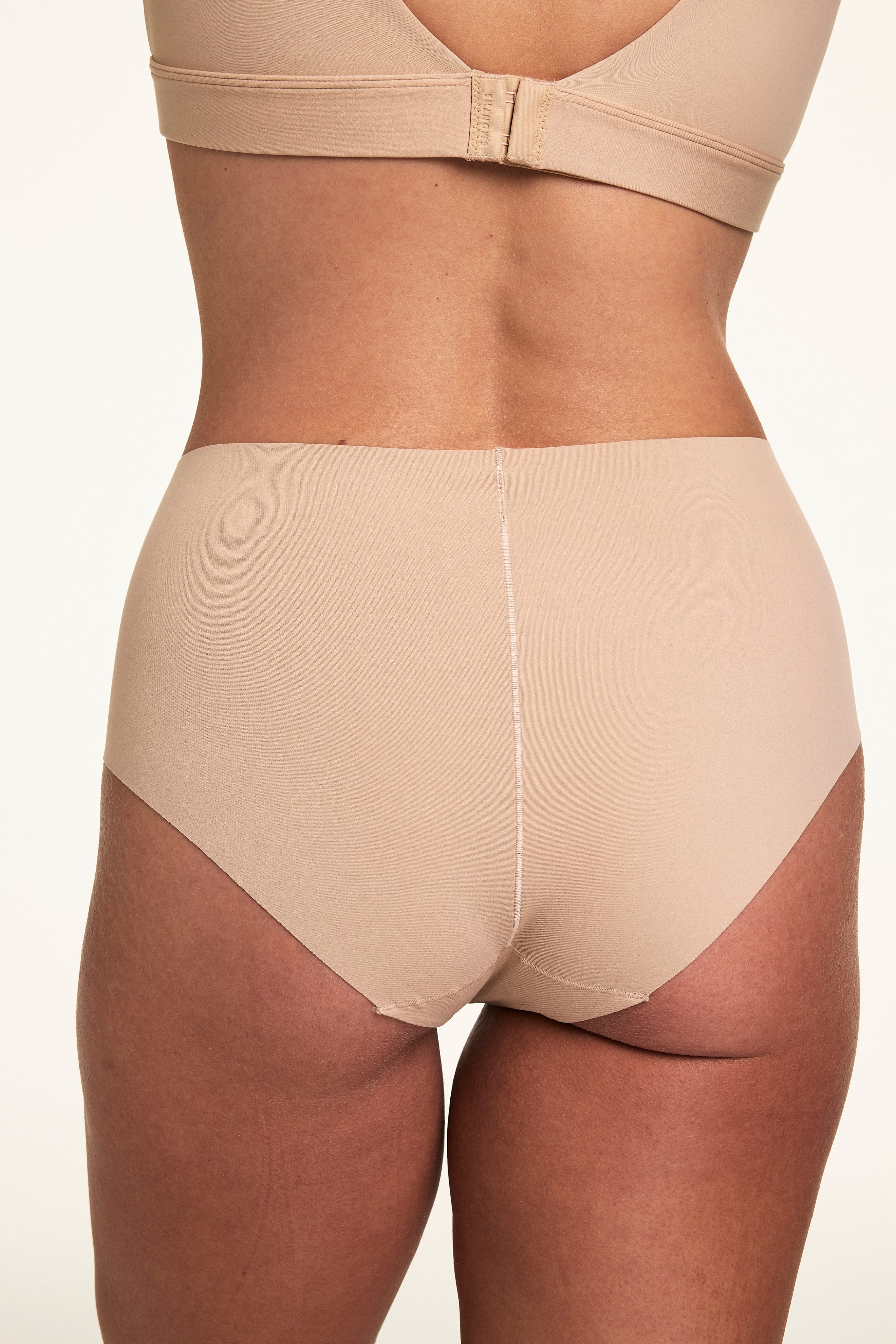 Invisible No Show Highwaist Brief - Beige - Image 3