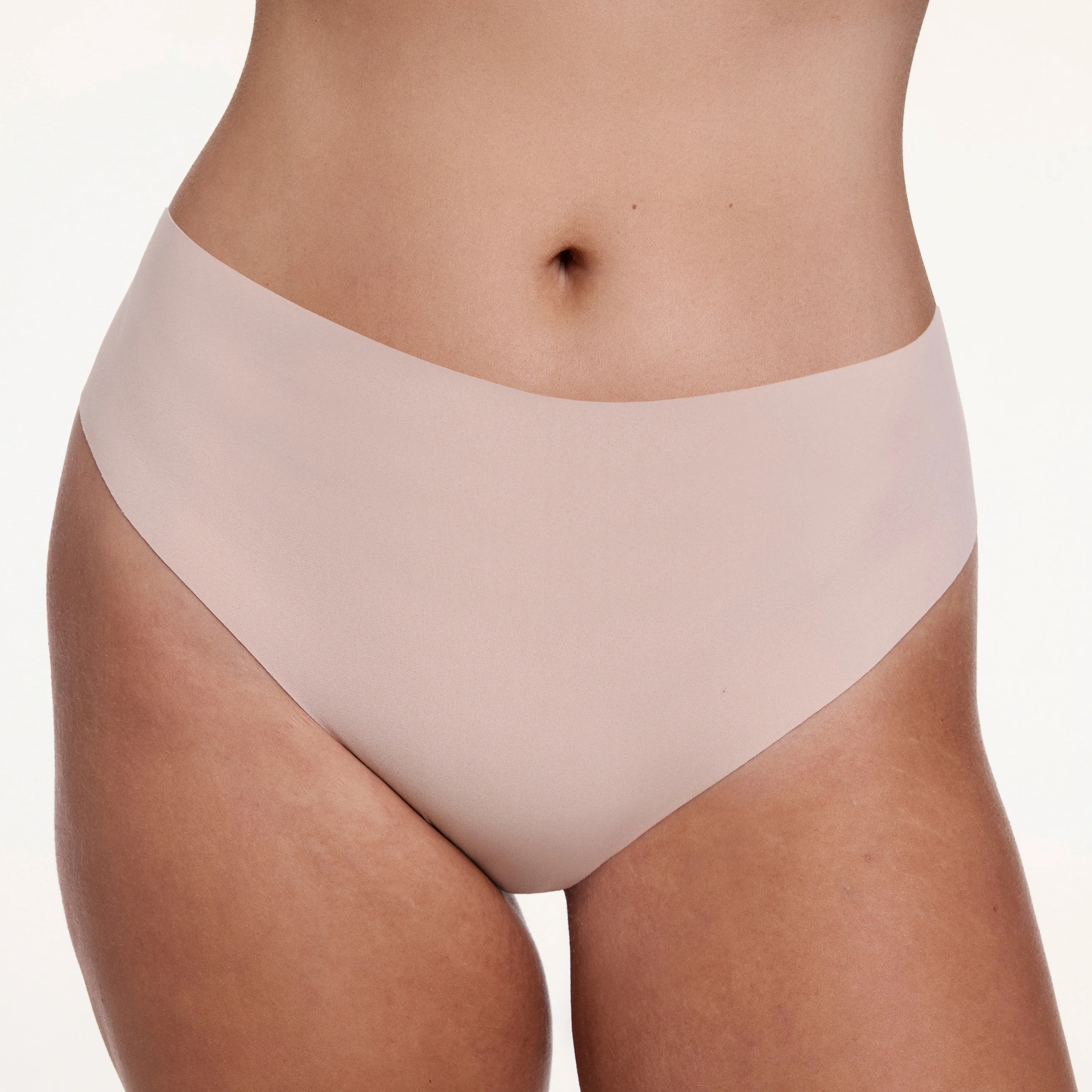 Invisible No Show Highwaist Thong - Beige - Image 3