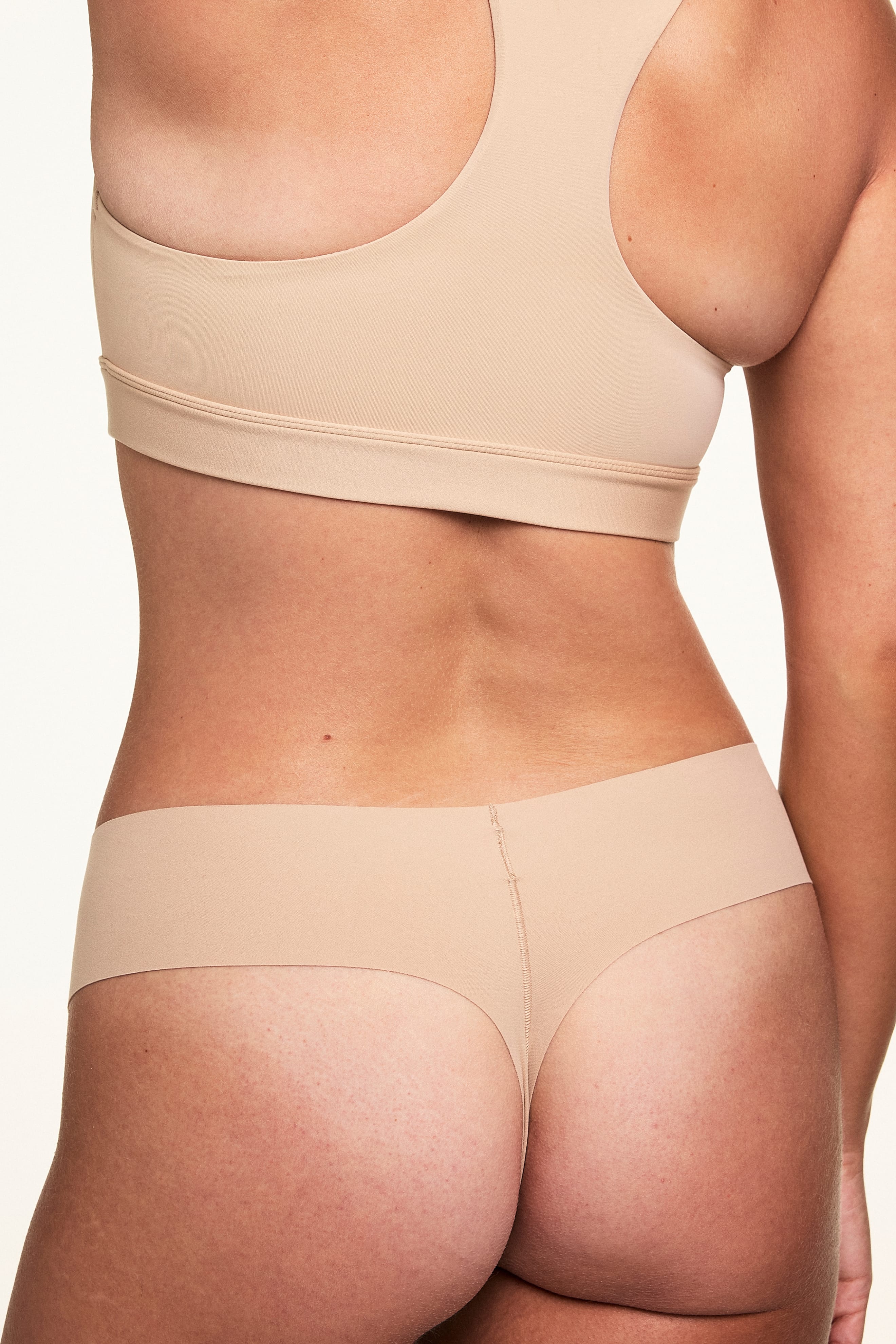 Invisible No Show Low Rise Thong - Beige - Image 6