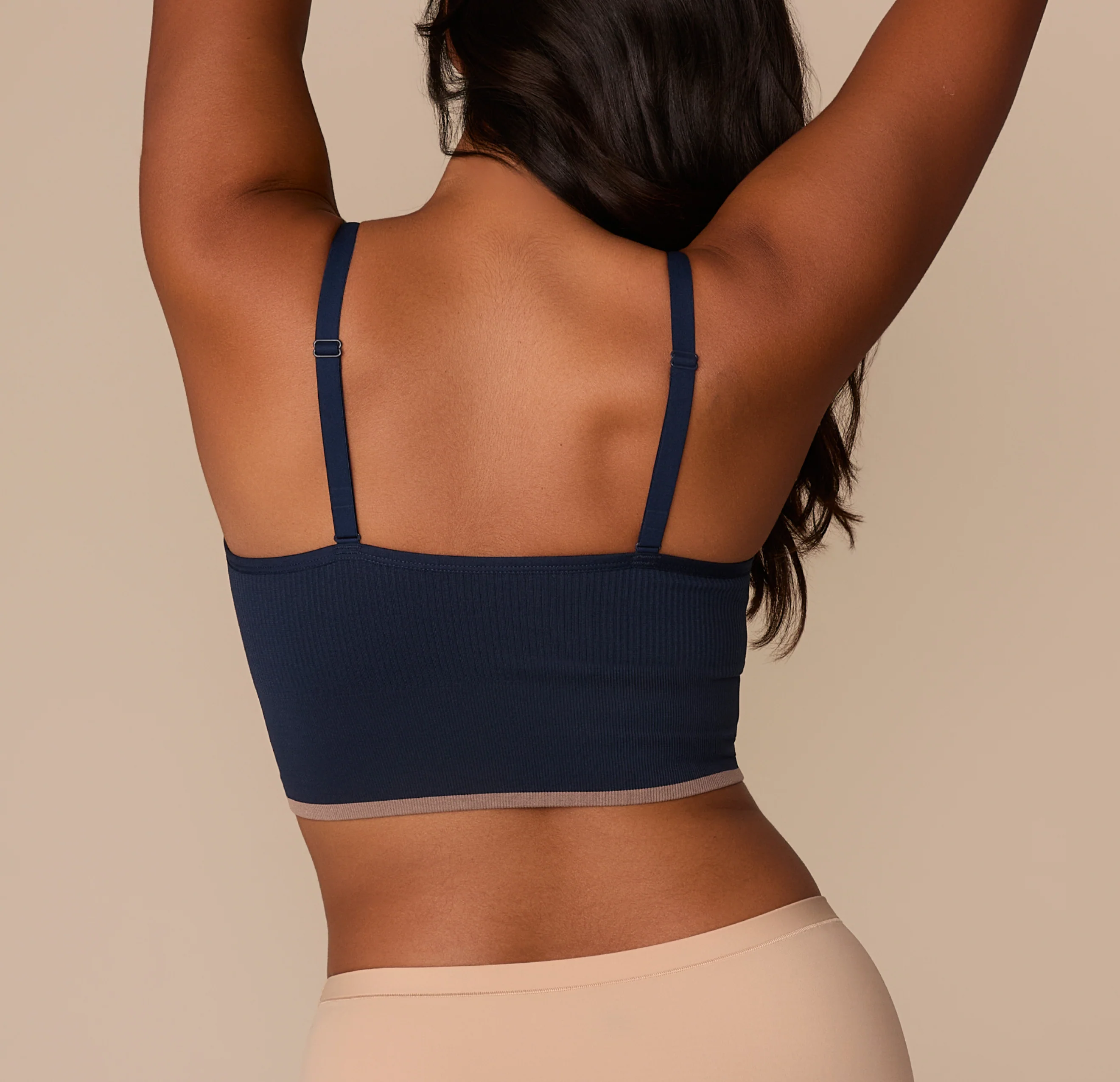 Lounge Rib Triangle Bralette - True Blue - Image 3
