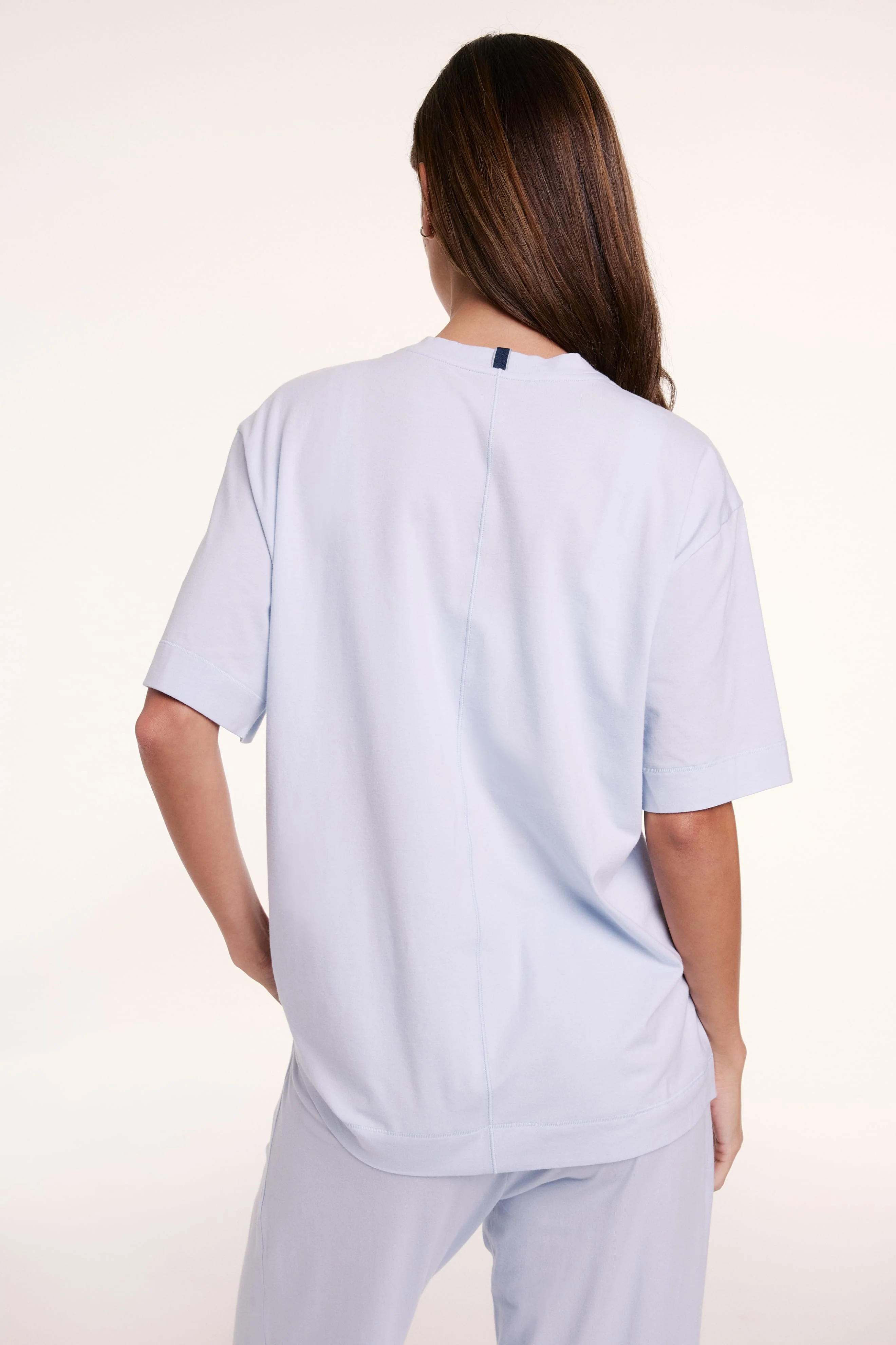 Perfect Pima Pajama Tee - Soft Blue - Image 5