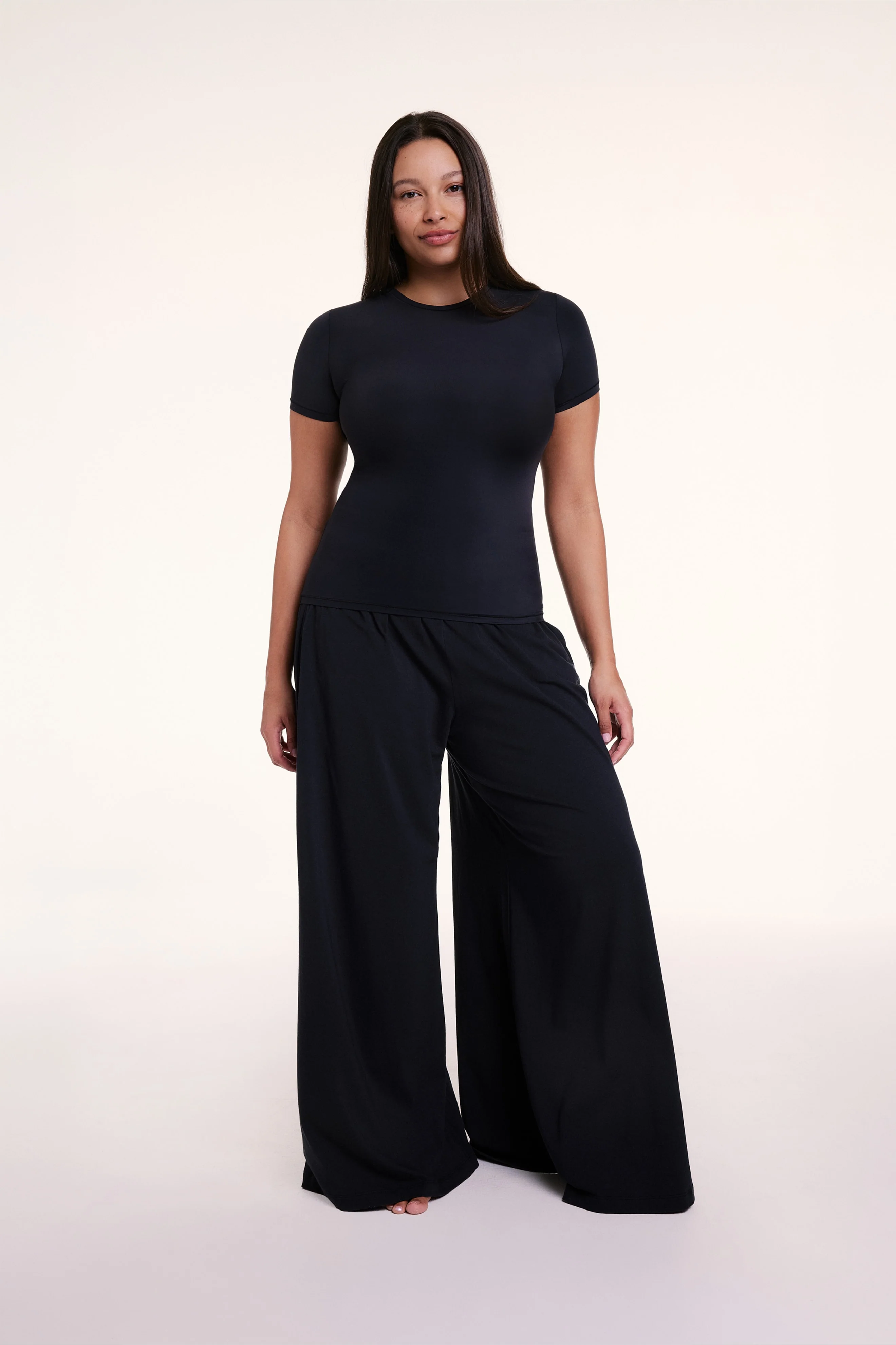 Sunday Pima Palazzo Pant - Black - Image 3