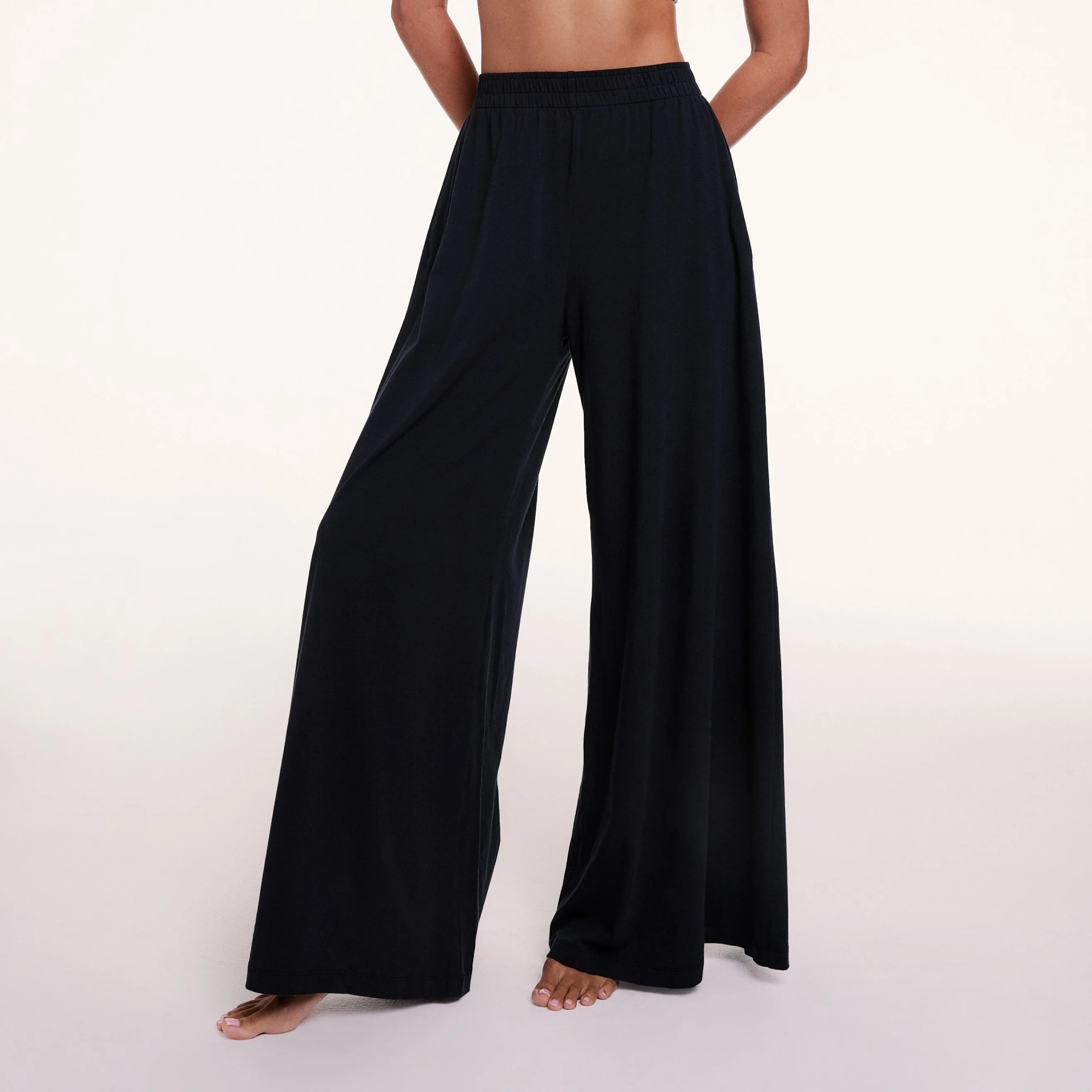 Sunday Pima Palazzo Pant - Black - Image 7