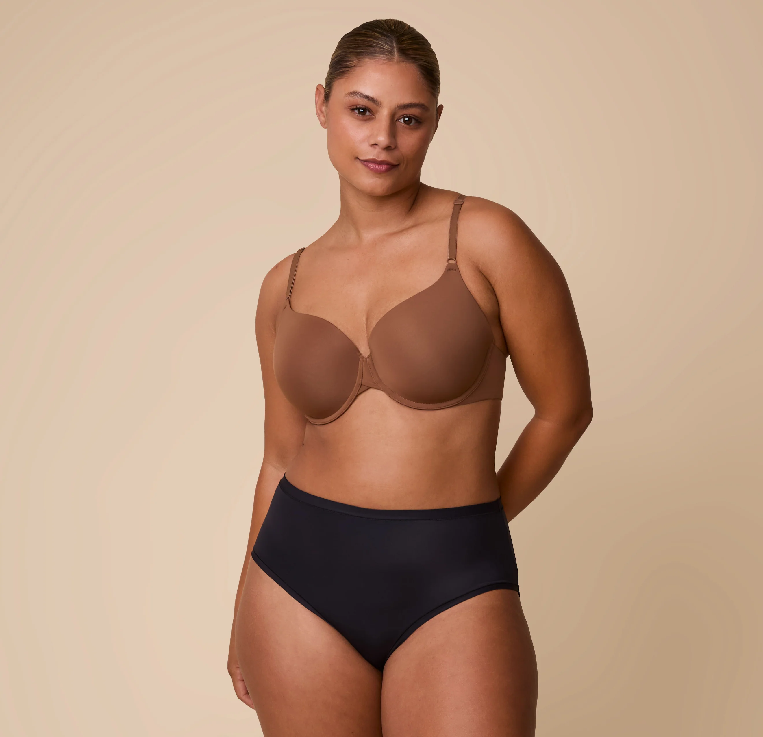 Base T-Shirt Bra - Brown - Image 4