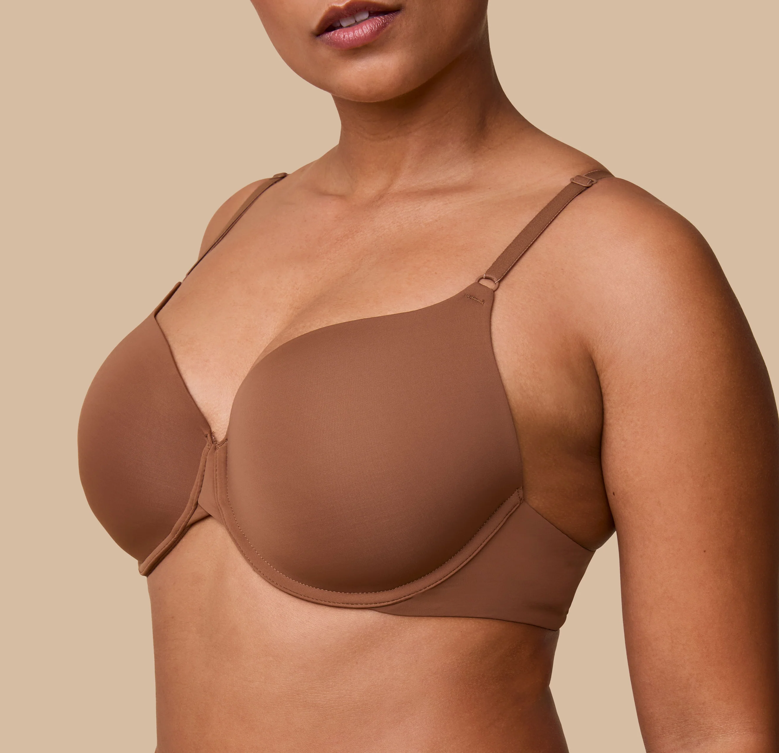 Base T-Shirt Bra - Brown - Image 5