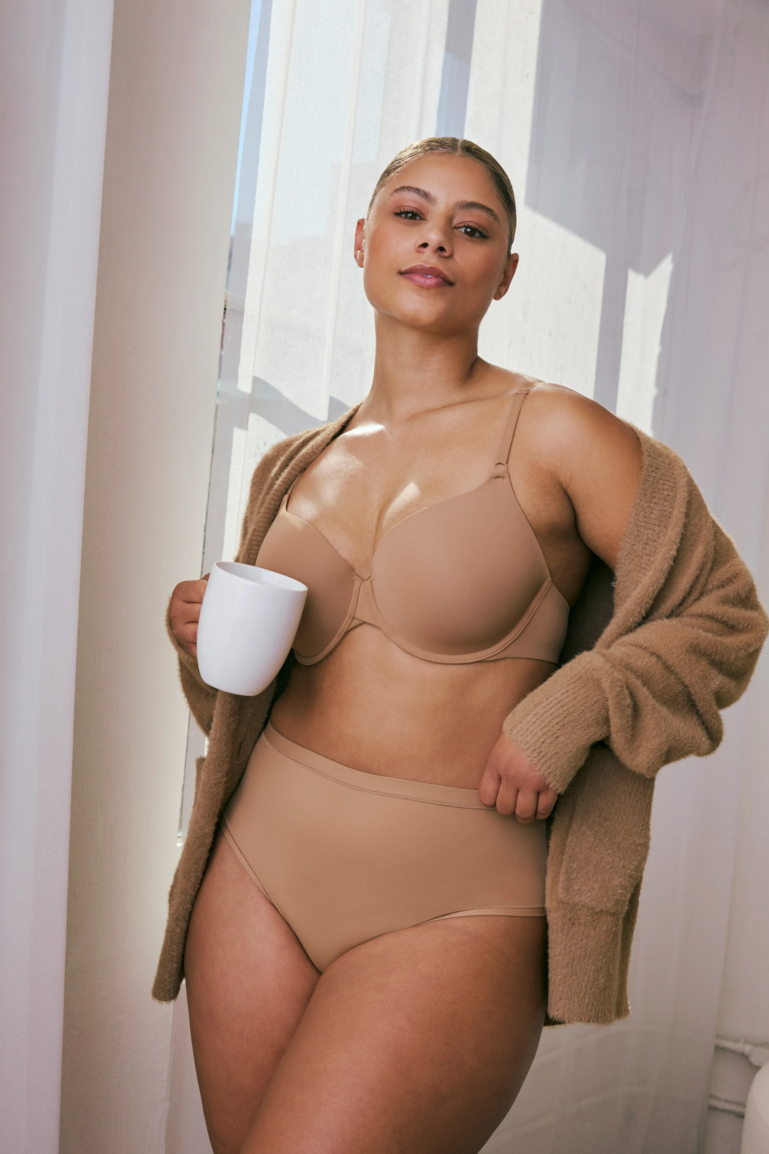 Base T-Shirt Bra - Tan - Image 8