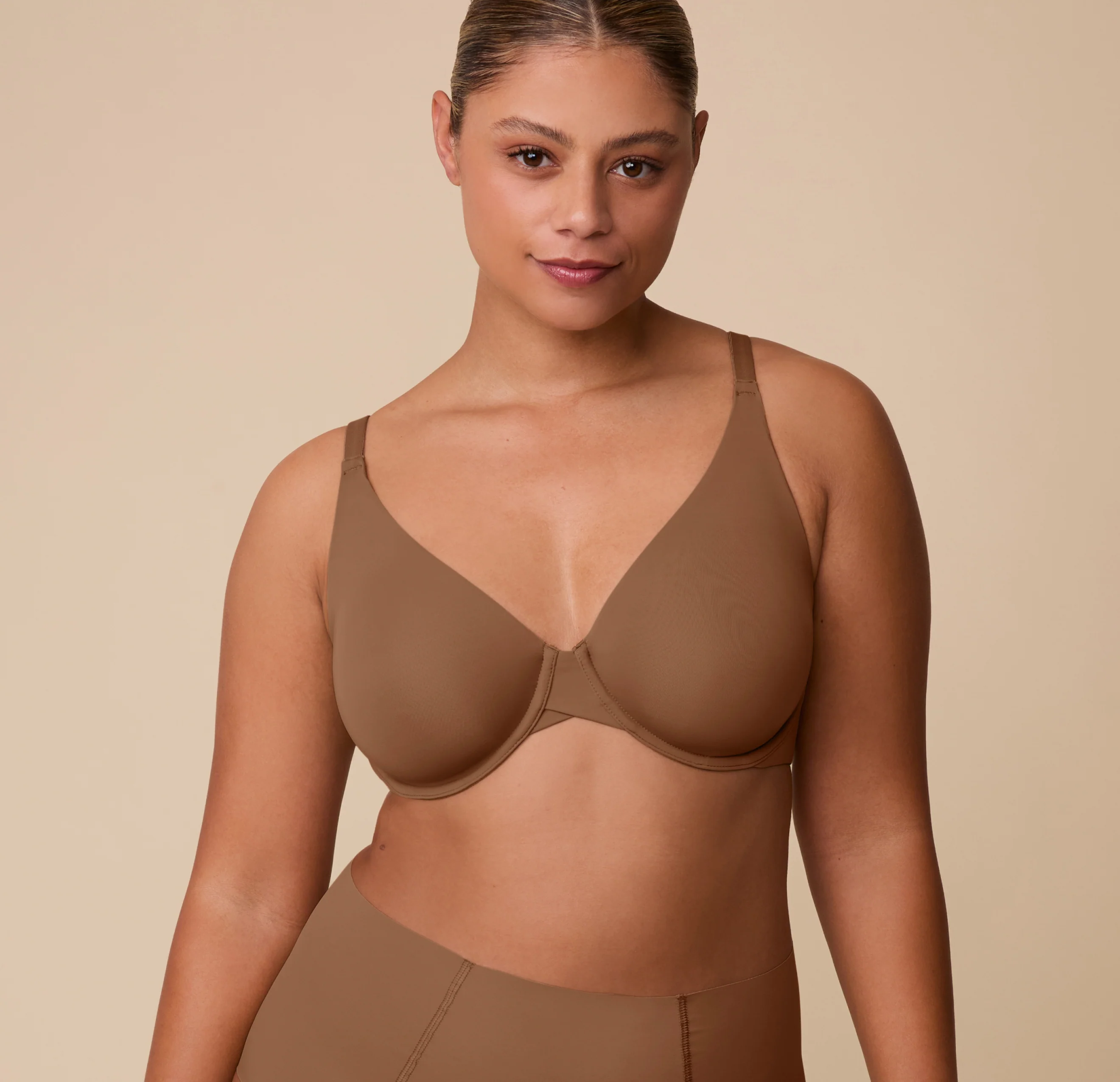Base Unlined Bra - Brown - Image 6