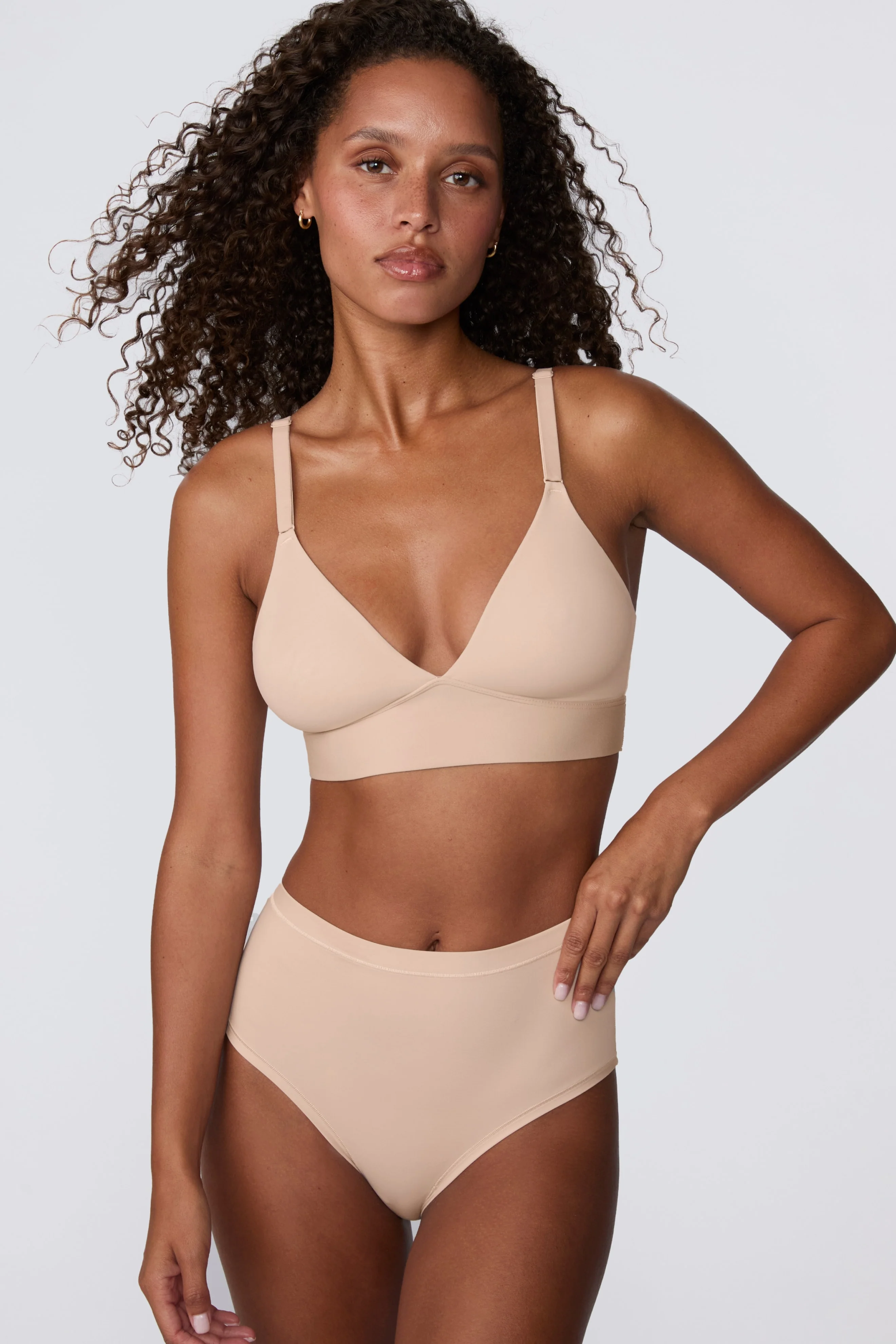 Bliss Triangle Bralette - Beige - Image 8