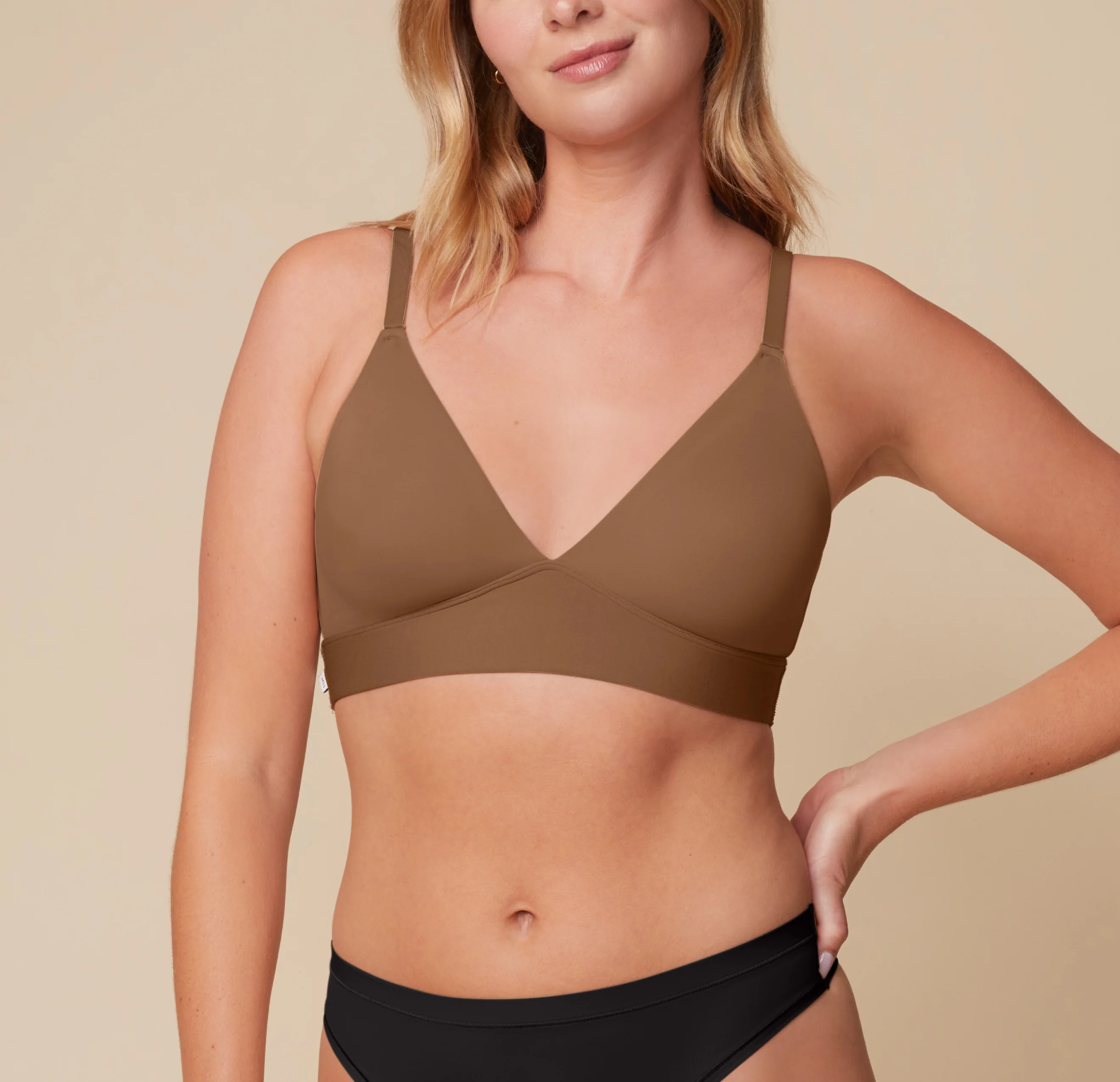 Bliss Triangle Bralette - Brown - Image 3