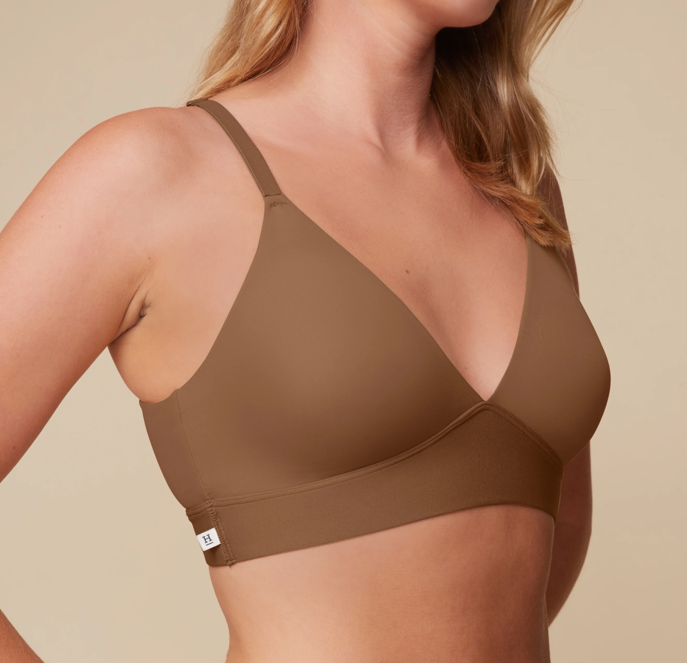 Bliss Triangle Bralette - Brown - Image 6
