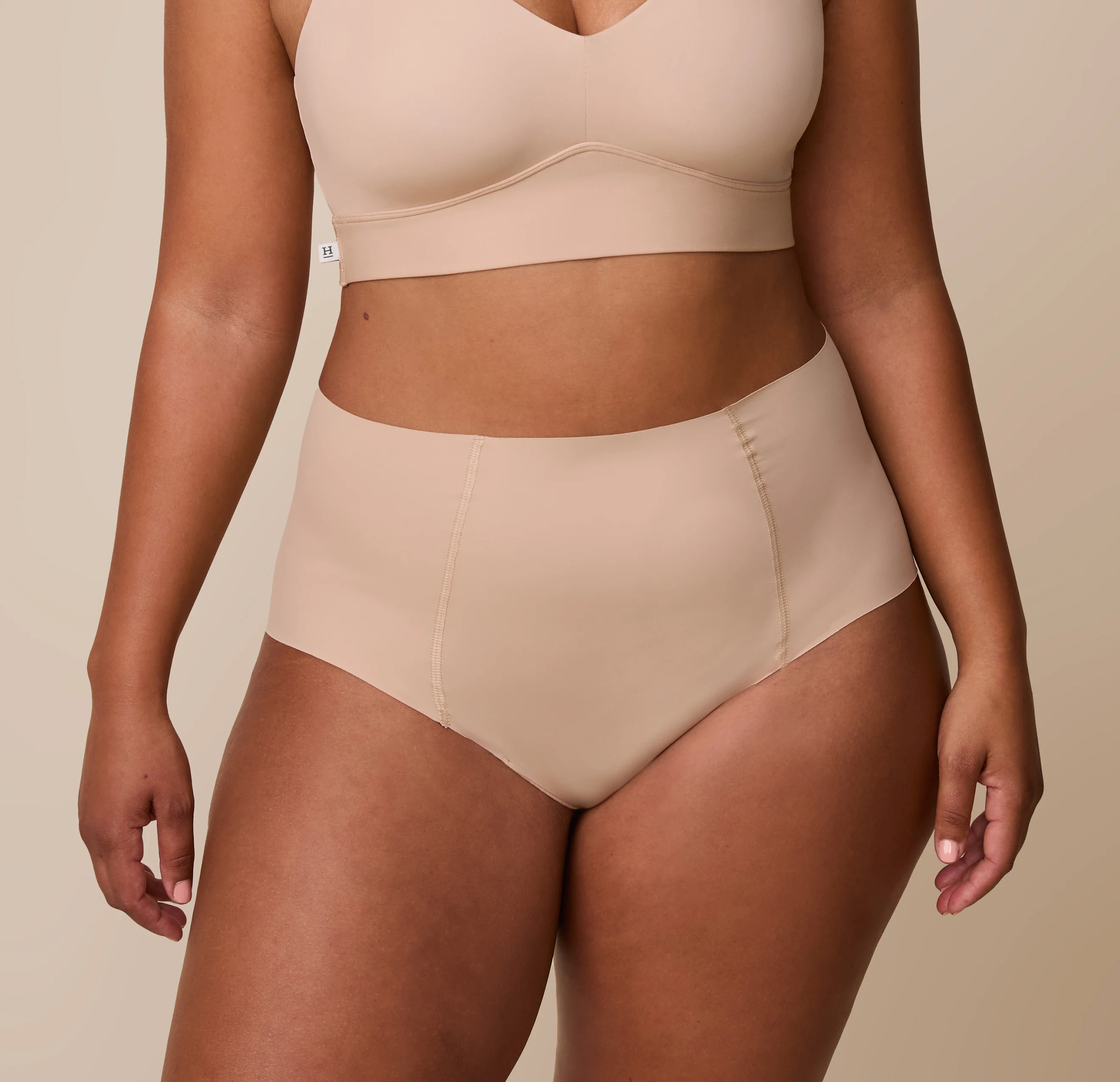 No-Show Highwaist Brief - Beige - Image 3