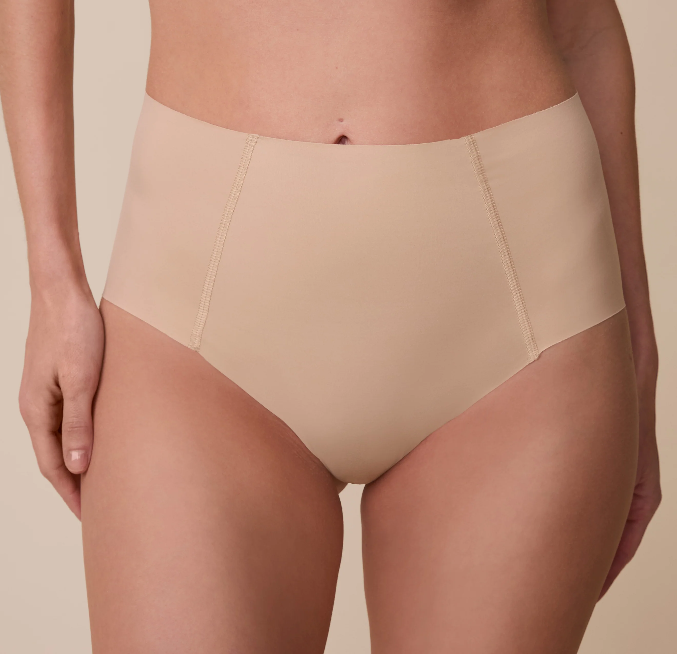 No-Show Highwaist Brief - Beige - Image 7