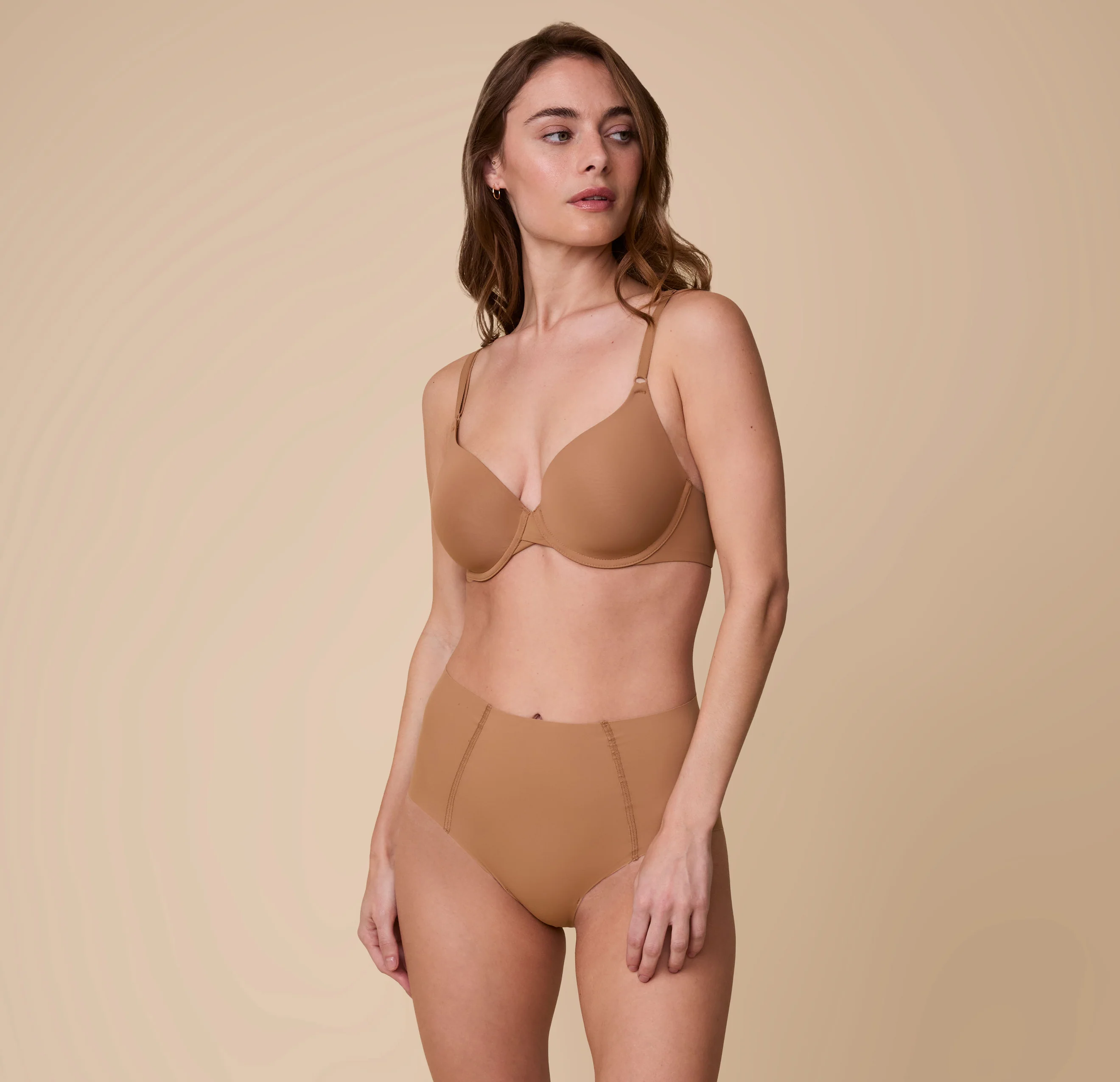 No-Show Highwaist Brief - Tan - Image 6