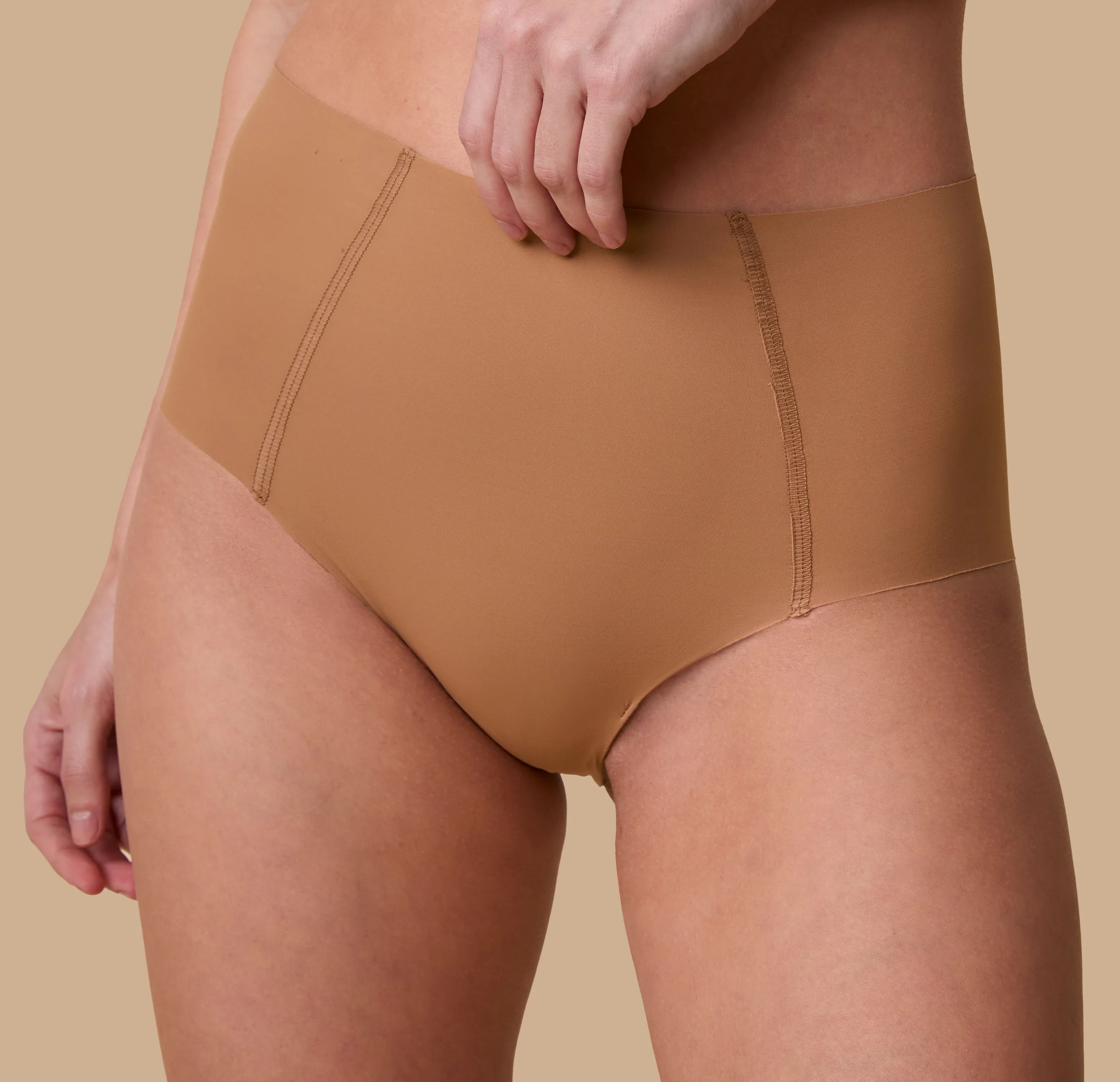 No-Show Highwaist Brief - Tan - Image 7
