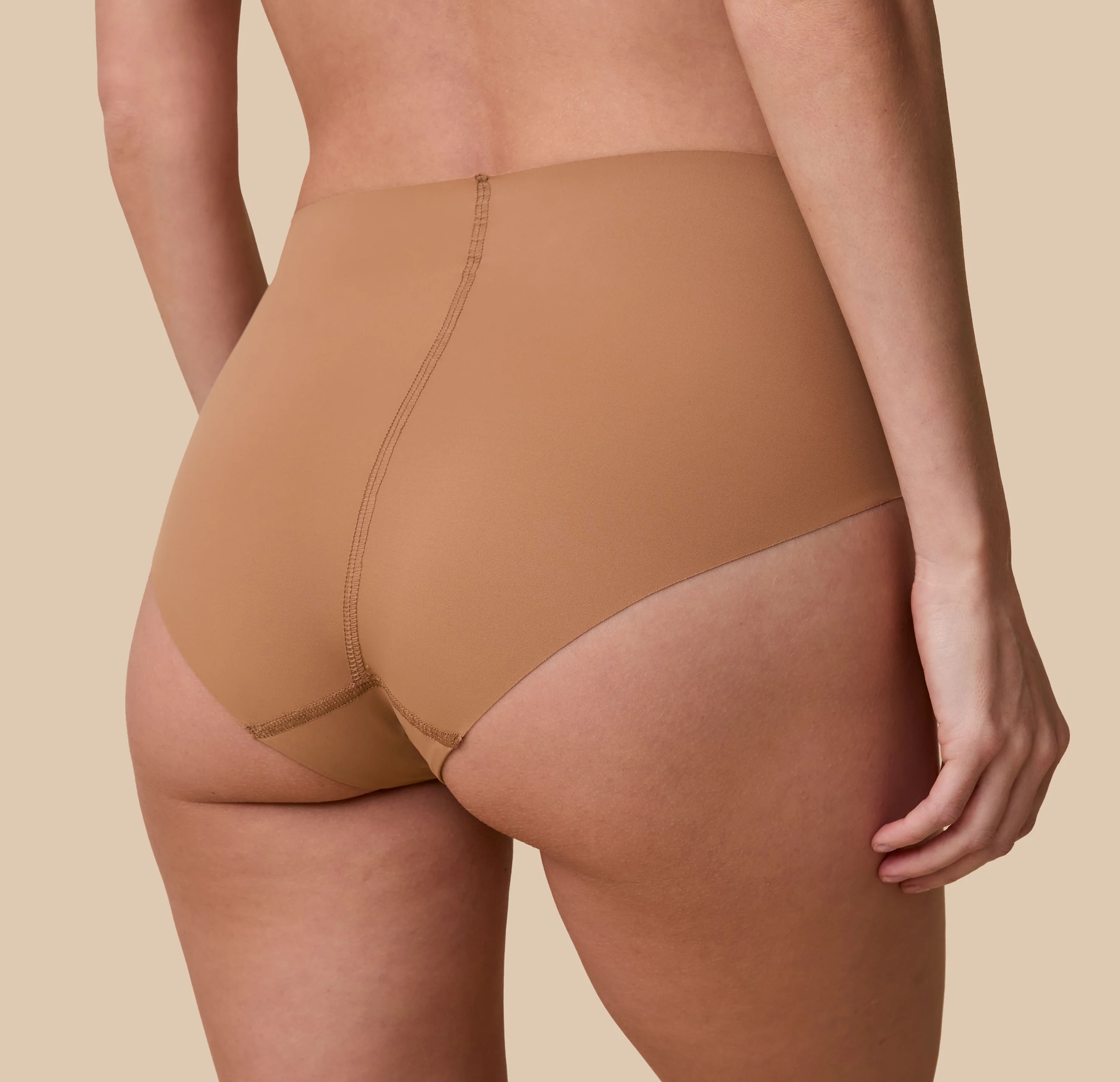 No-Show Highwaist Brief - Tan - Image 8