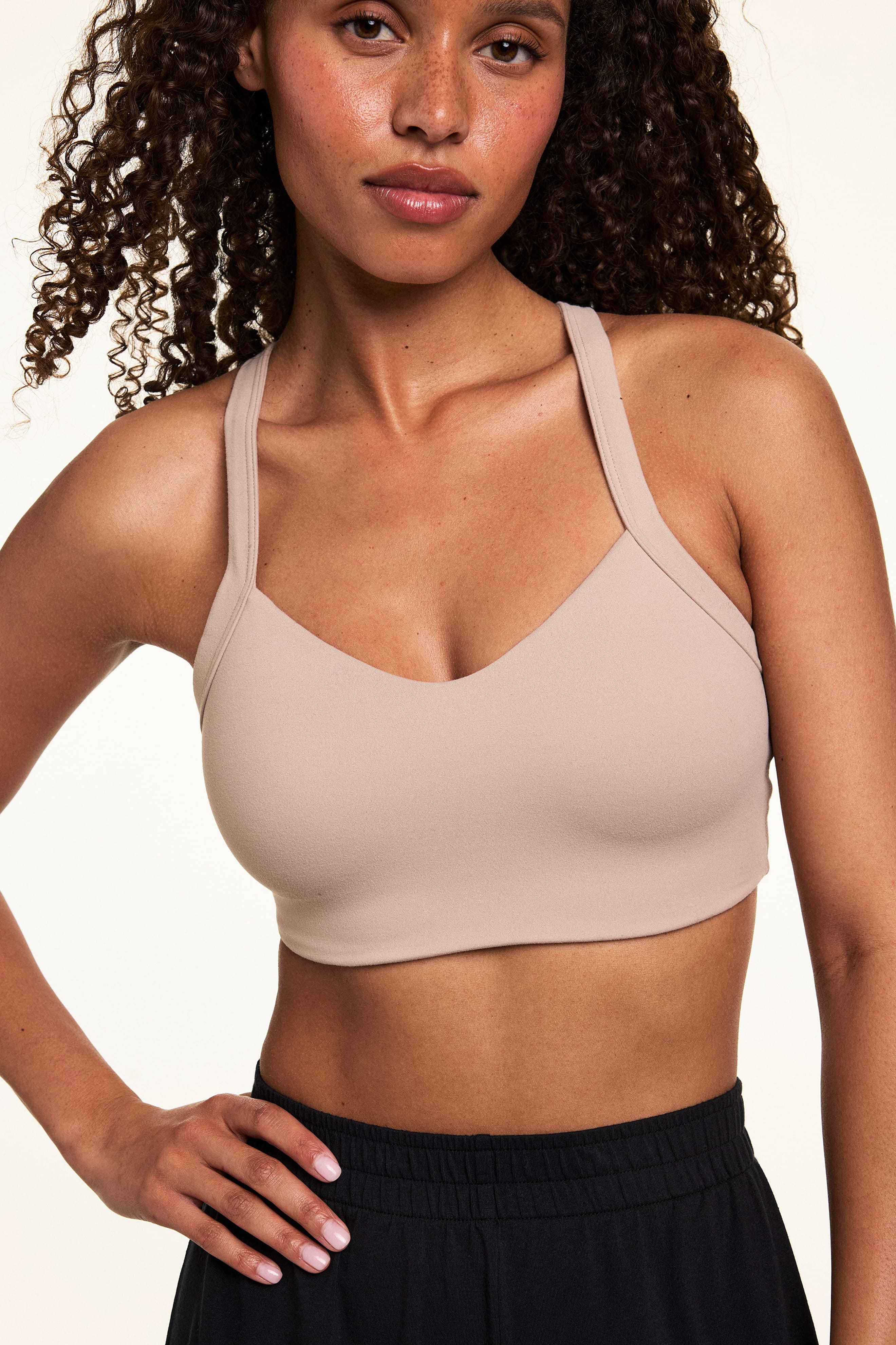 WhippedKnit™ V-Neck Bralette - Mushroom - Image 3