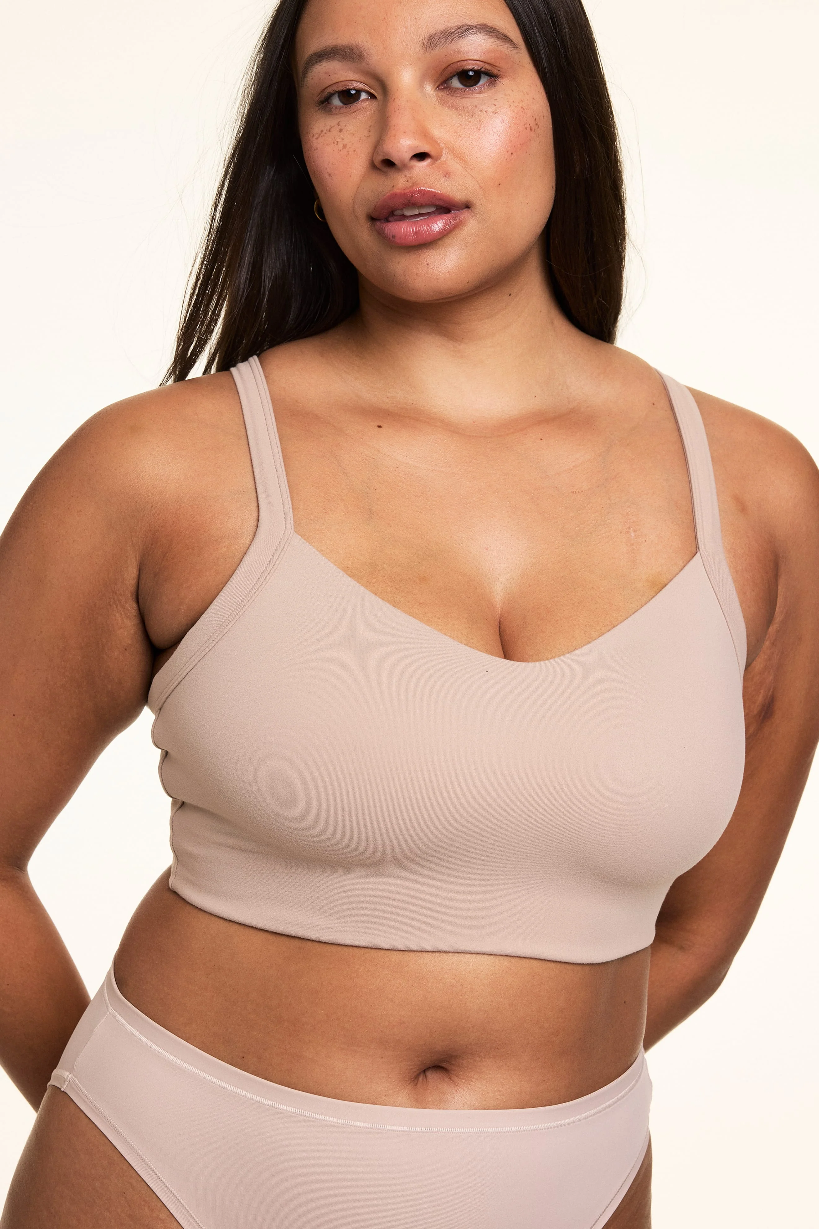 WhippedKnit™ V-Neck Bralette - Mushroom - Image 6