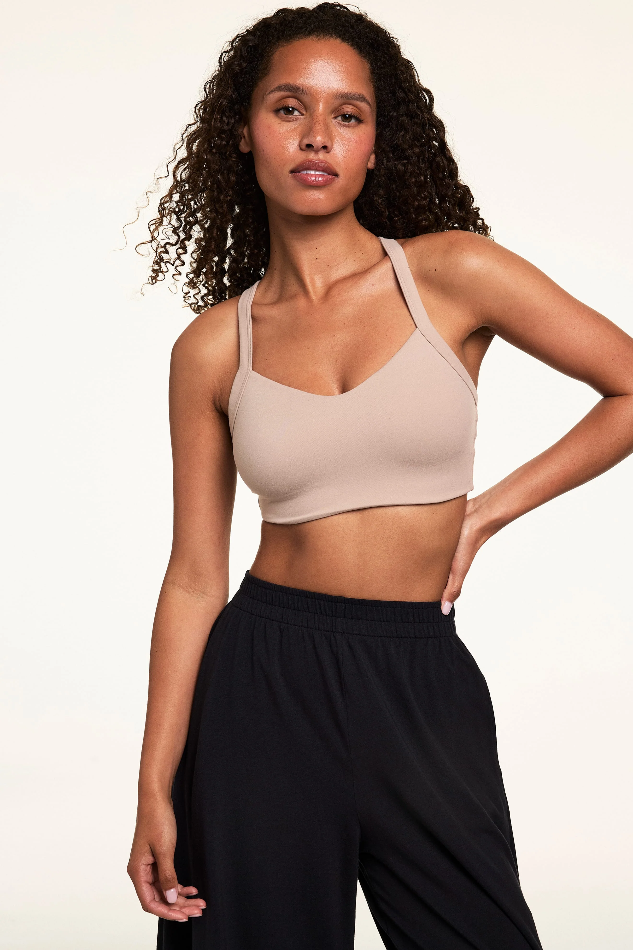 WhippedKnit™ V-Neck Bralette - Mushroom - Image 9